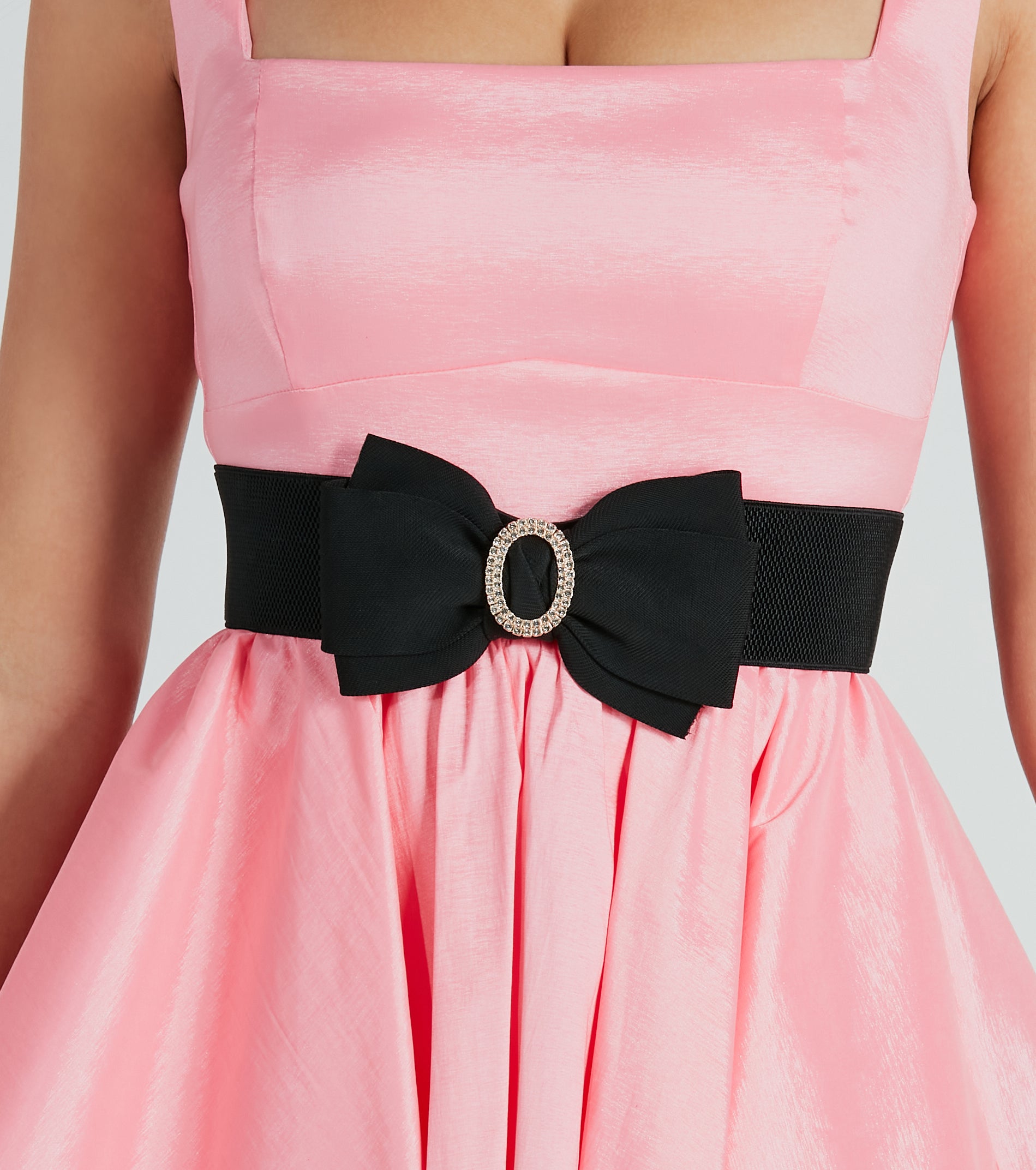 Ultimate Posh Perfection Rhinestone Bow Stretch Belt