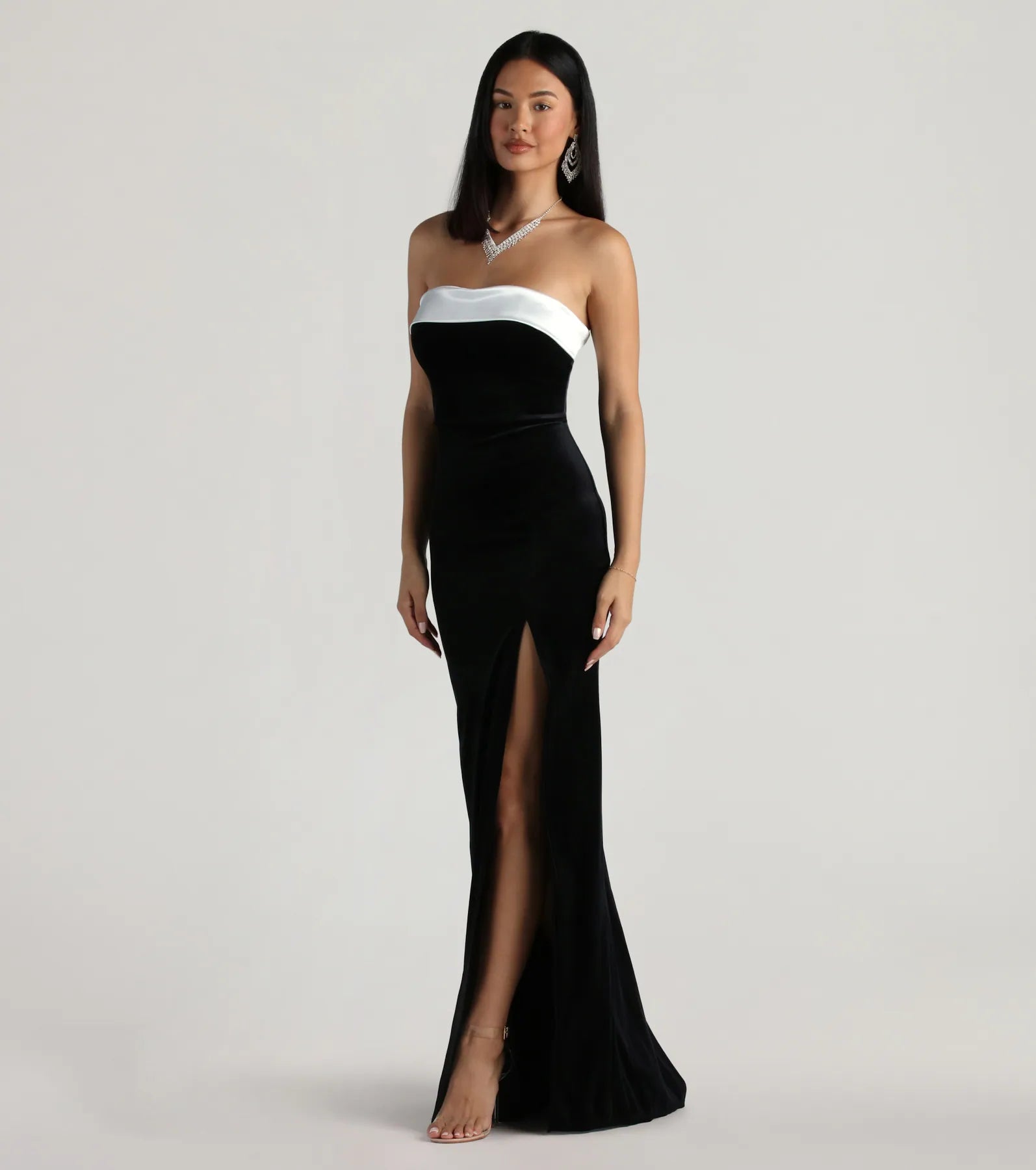 Premium Marilyn Velvet Strapless Evening Gown - Ultimate Elegance