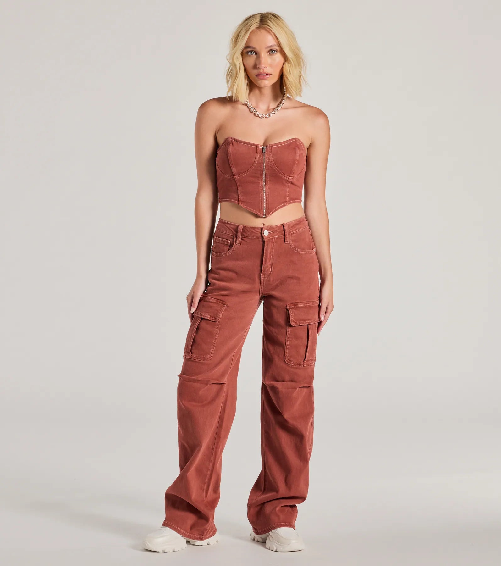 Ultimate Cool Girl High-Rise Cargo Denim Pants