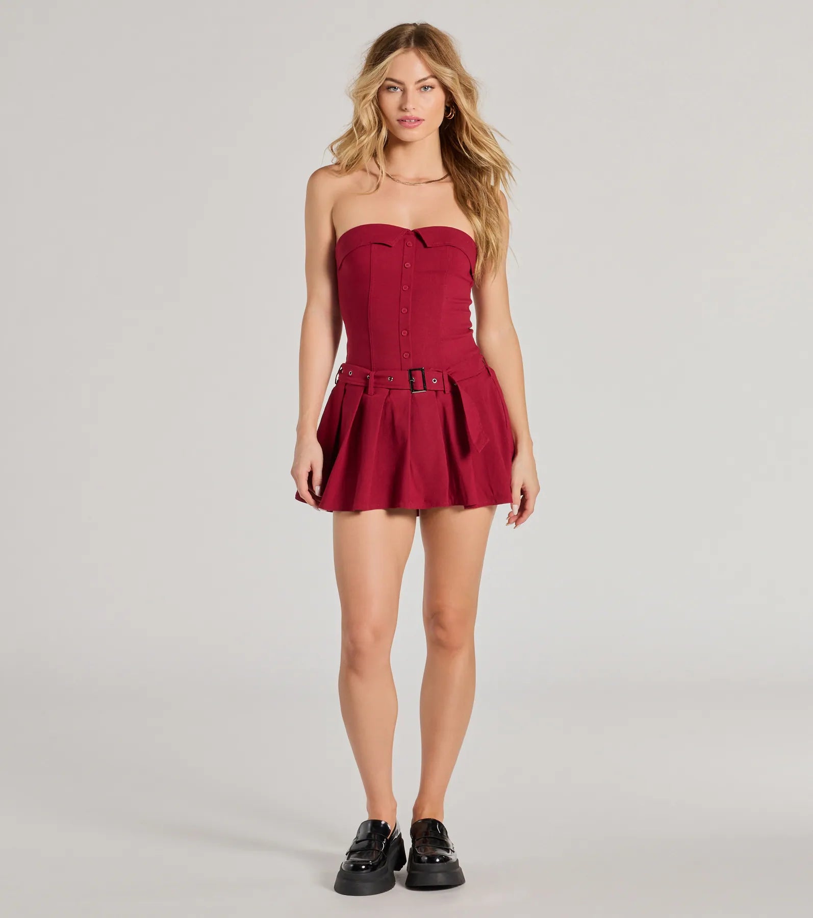 Ultimate Strapless Romper - Premium Drop Waist Skater Style