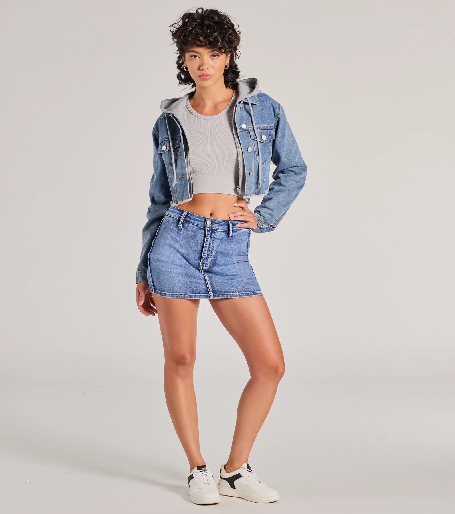 Premium Cropped Fleece Denim Jacket - Ultimate Style Upgrade