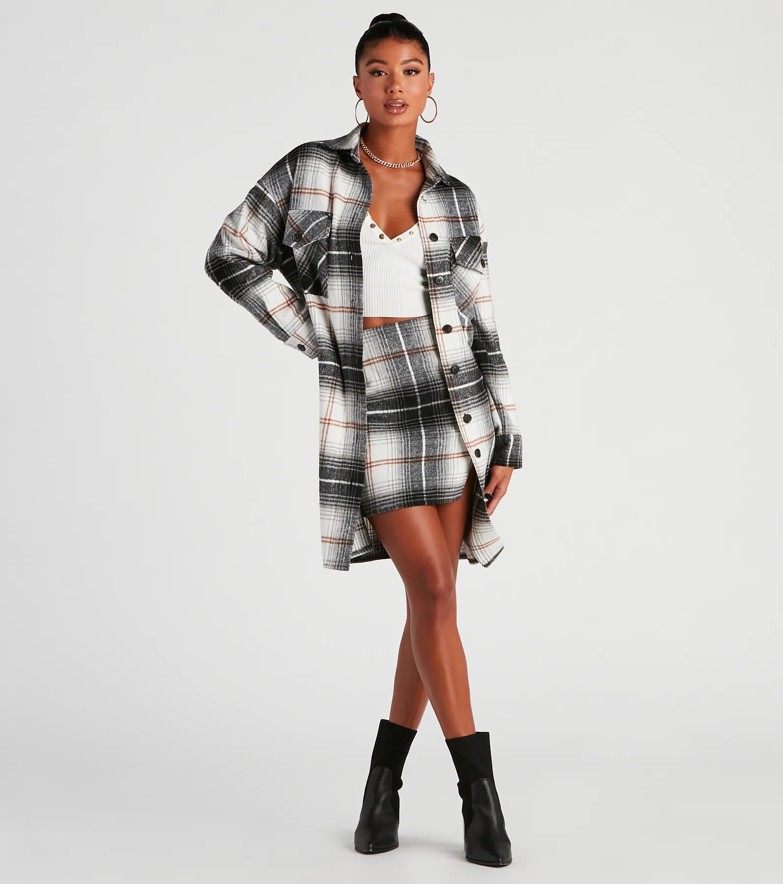 Ultimate Plaid Slit Mini Skirt - Premium Style & Comfort