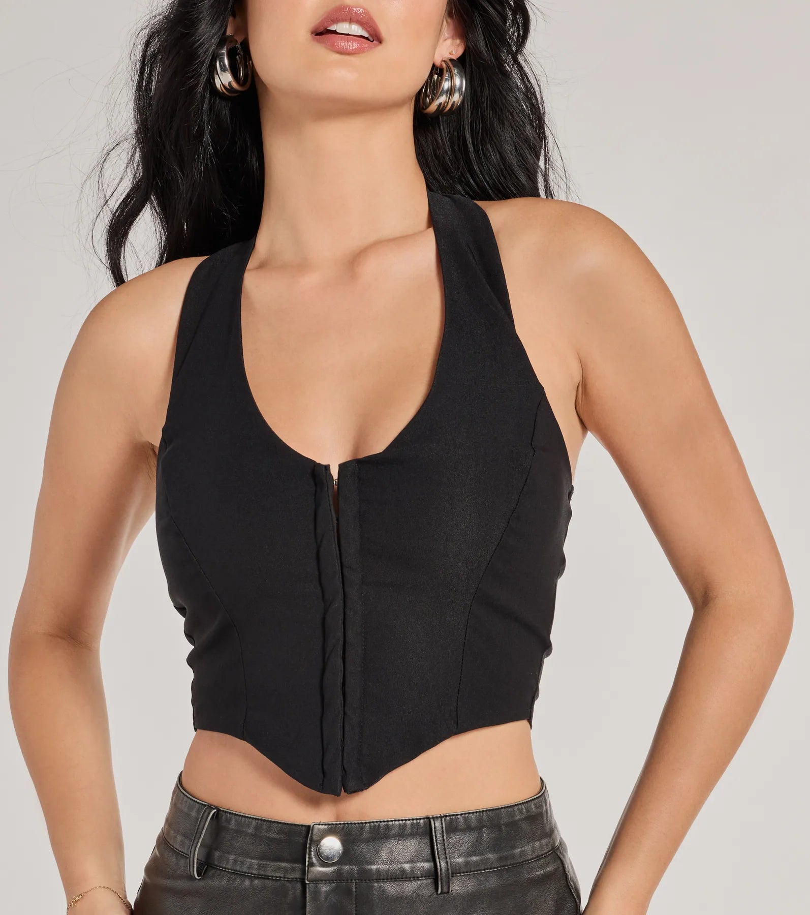 Ultimate Edgy Chic Cropped Corset Top