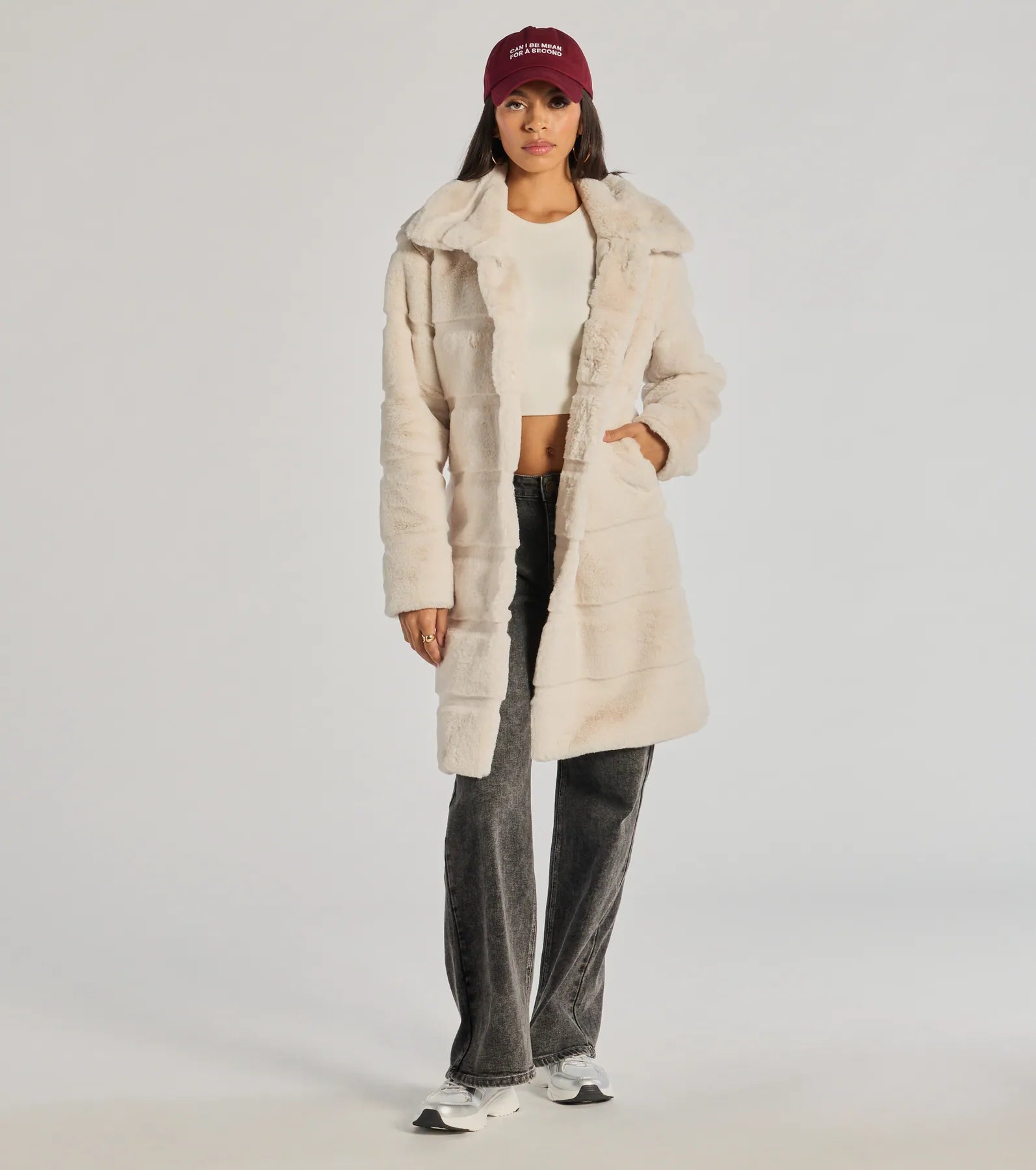 Ultimate Glam Faux Fur Trench Coat - Timeless Luxury