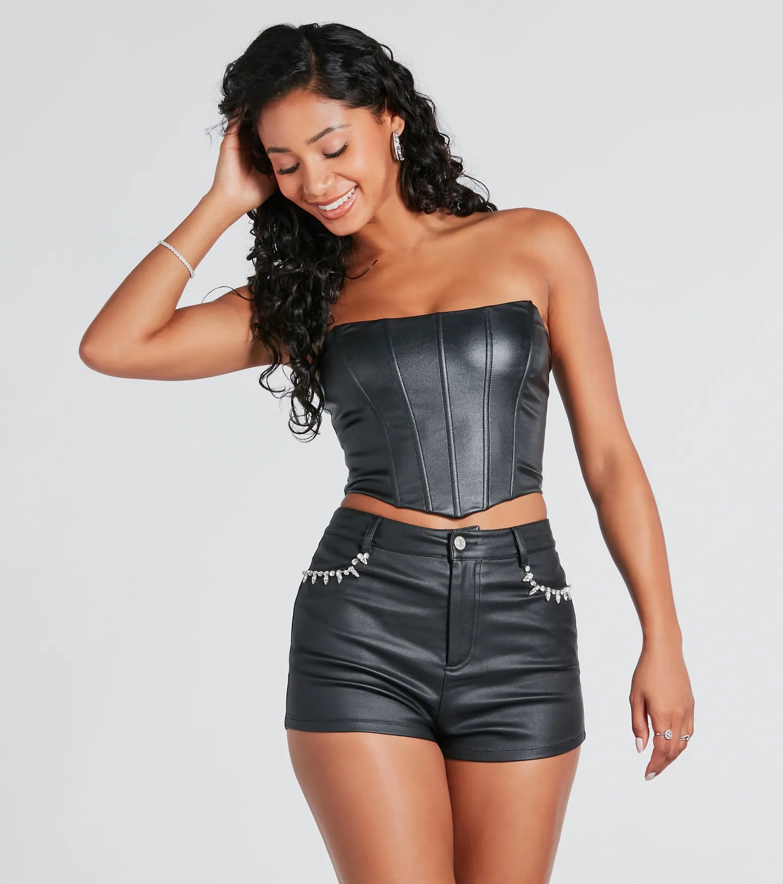 Ultimate Faux Leather Corset Top - Sleek & Snatched