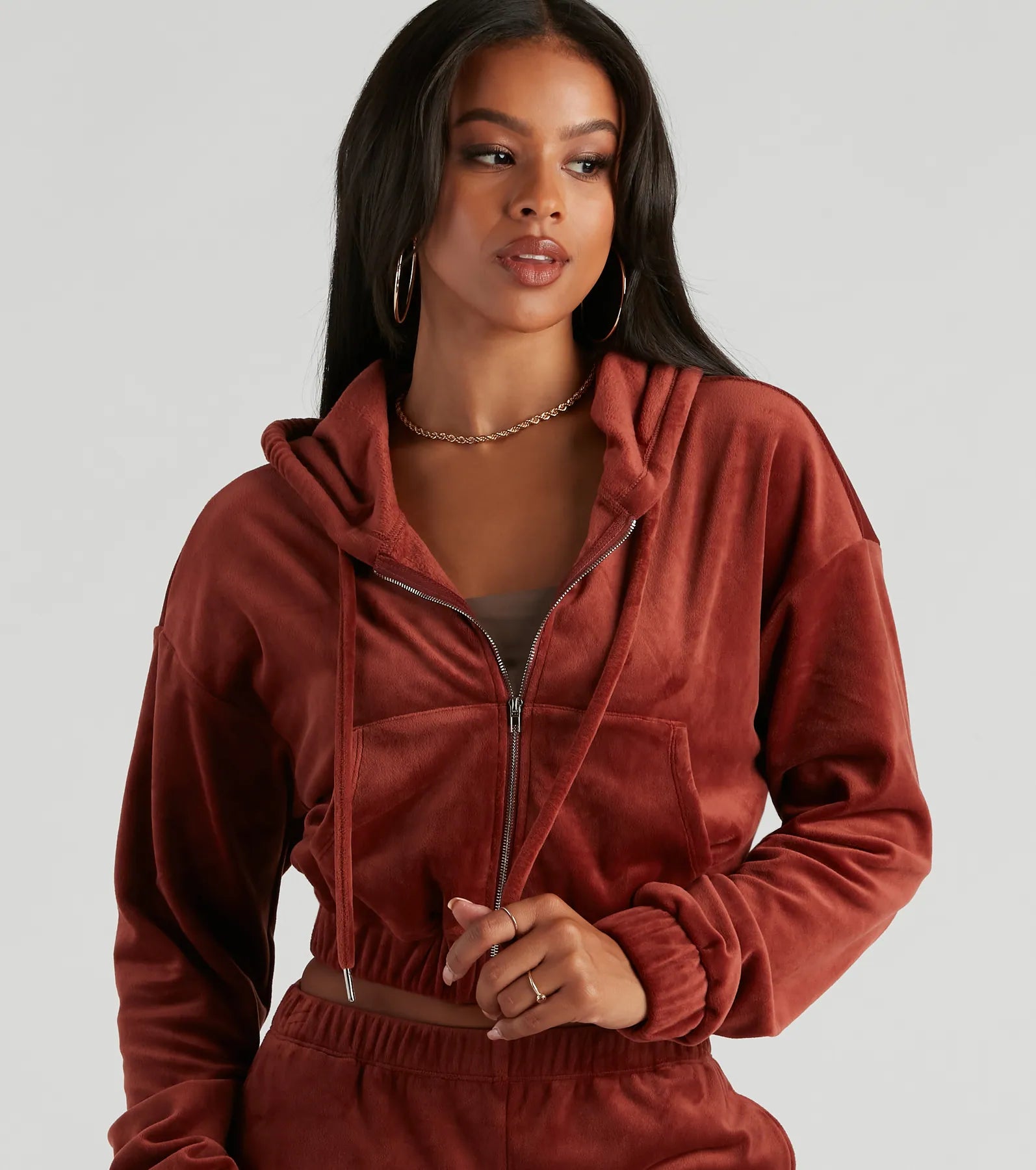 Ultimate Velour Zip-Up Hoodie Jacket