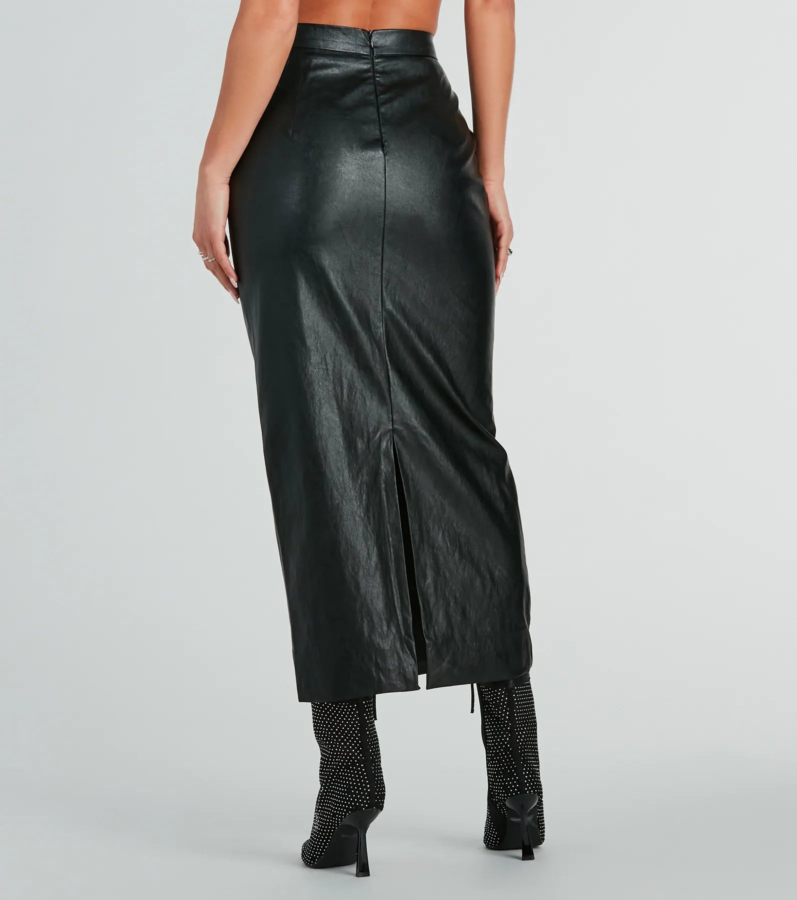 Premium Faux Leather High-Rise Maxi Skirt - Ultimate Style Essential