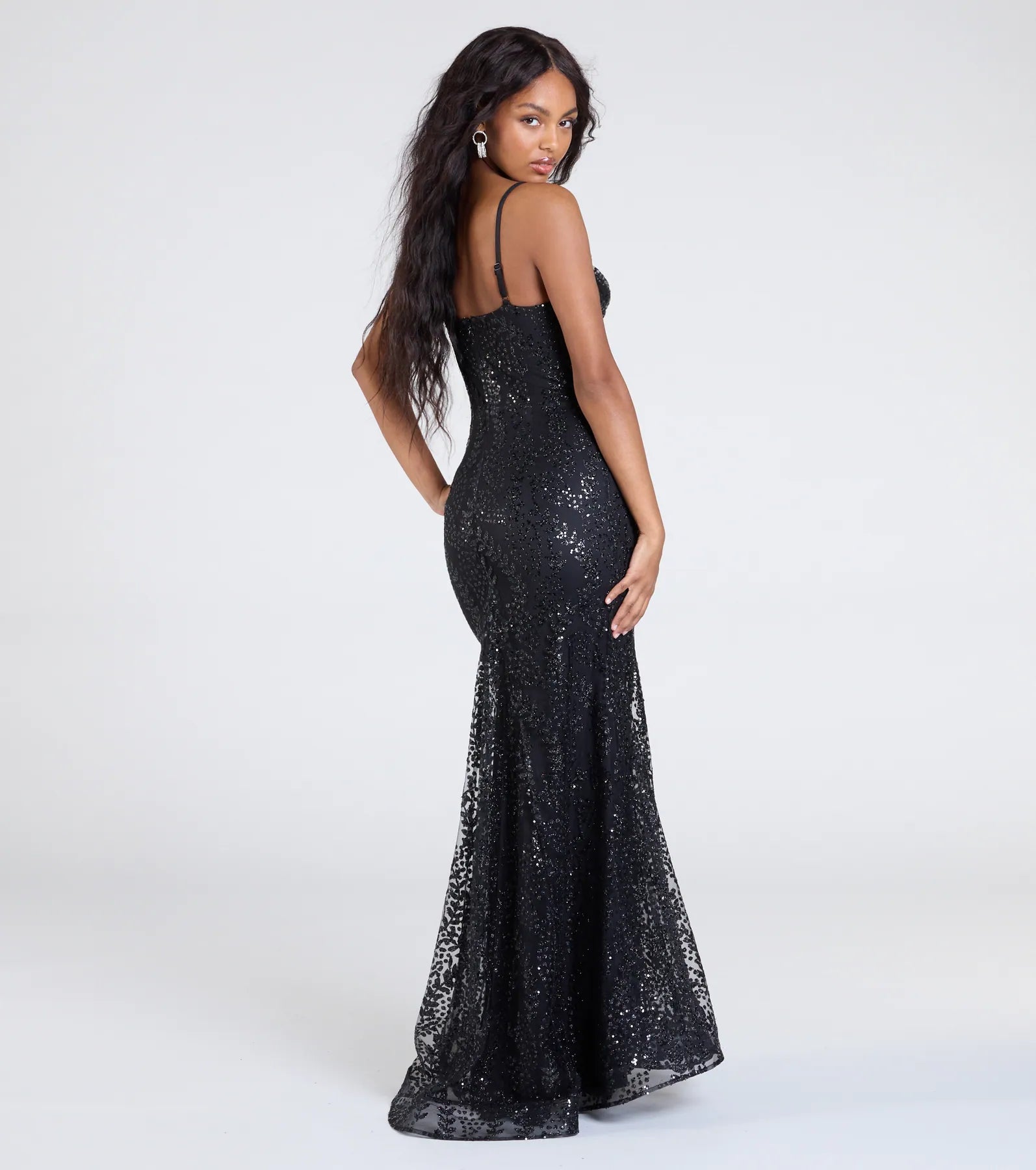 Anna Premium Glitter Sequin Mermaid Evening Gown