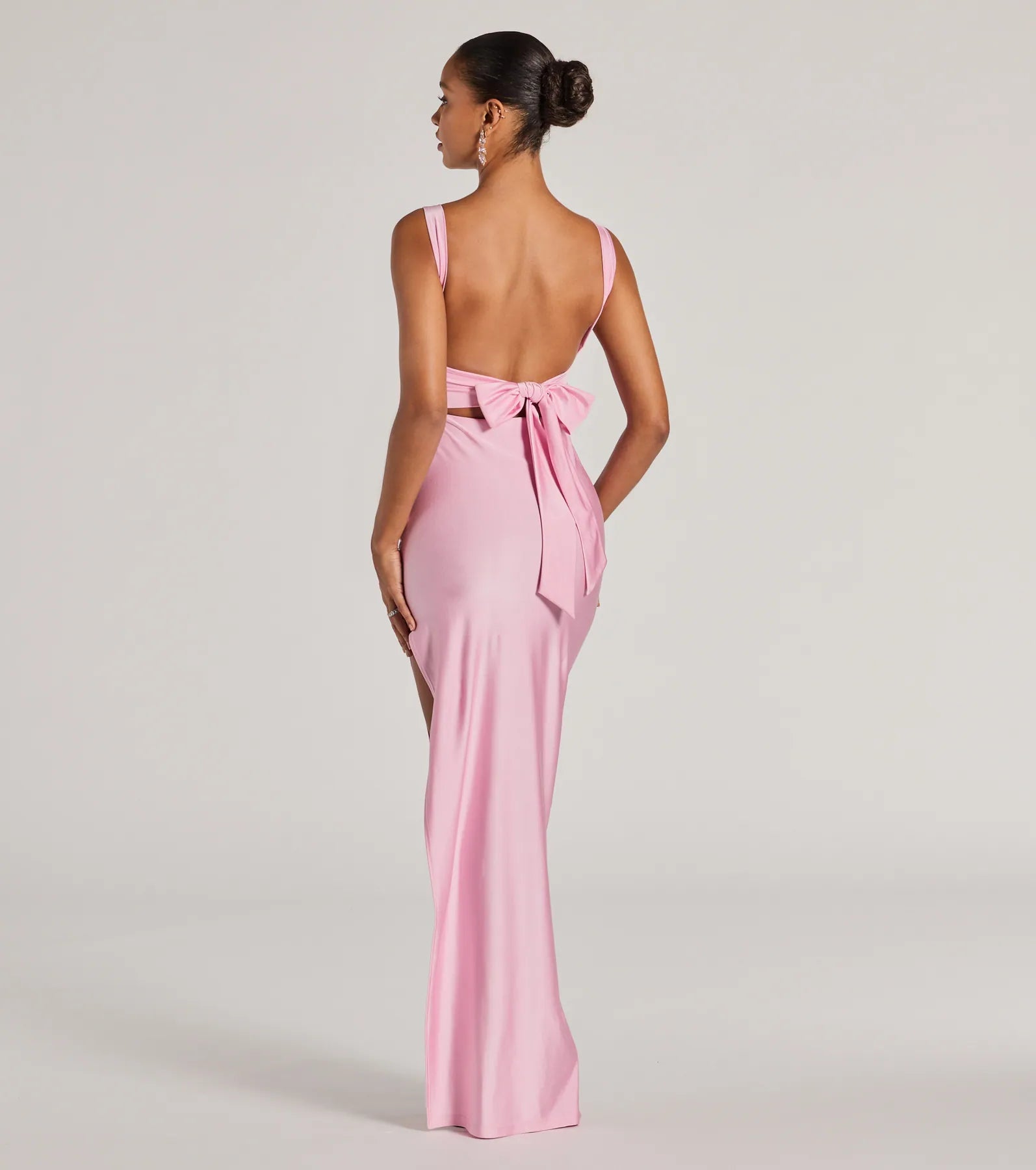 Premium Aliza Backless High Slit Slim-Fit Formal Dress - Ultimate Glamour