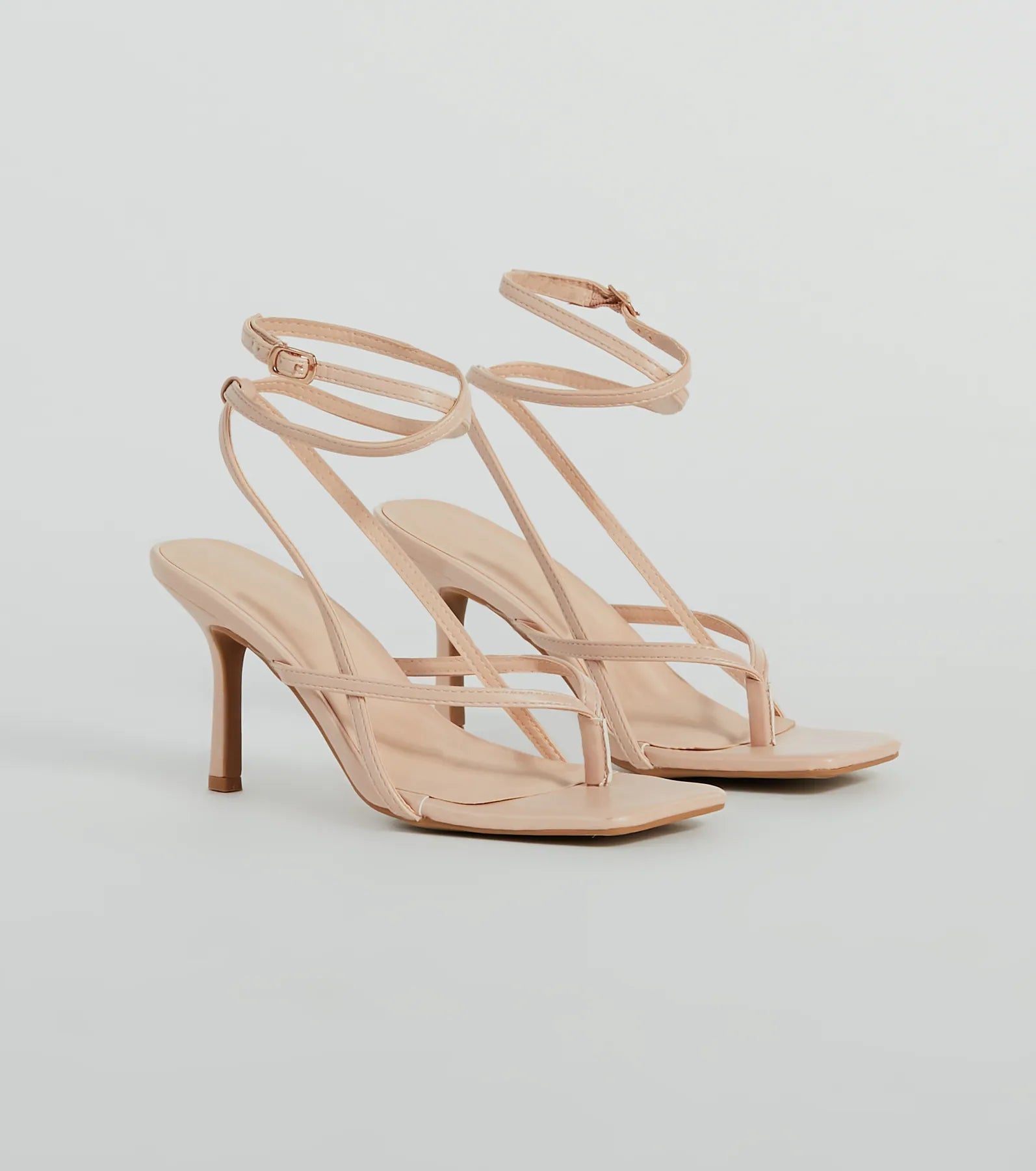 Ultimate Glam Strappy Stiletto Sandals - Eye-Catching Style