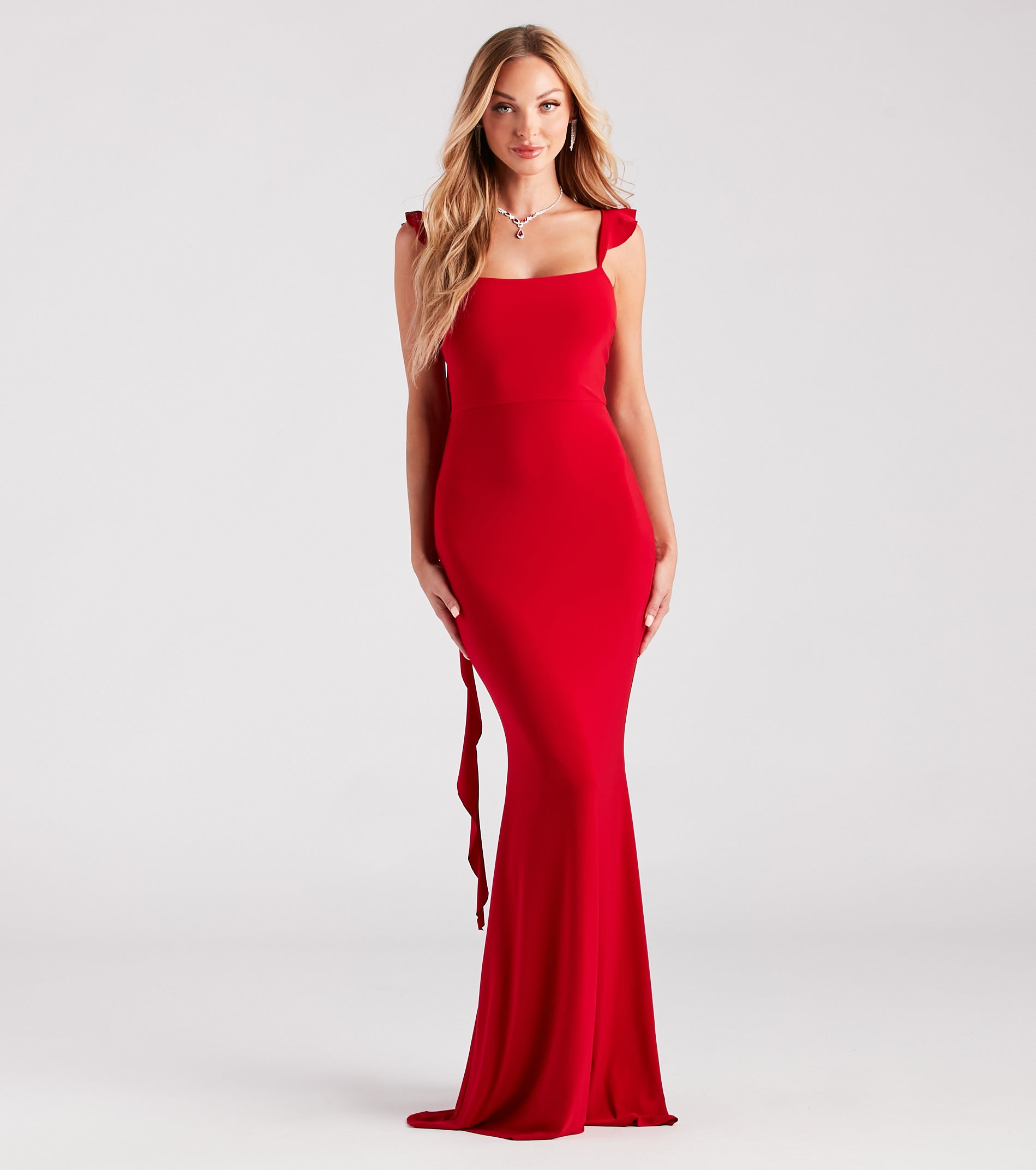 Premium Barbara Elegant Ruffle Mermaid Gown