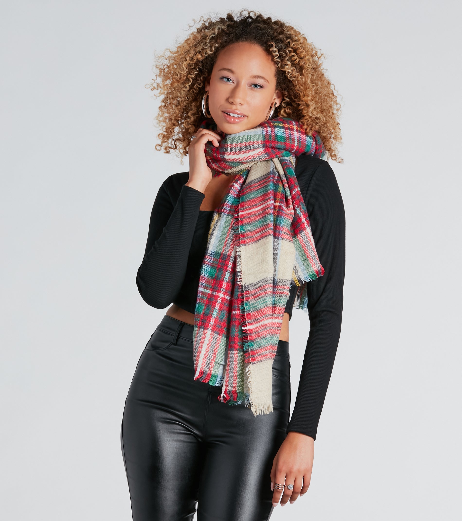 Premium Plaid Frayed Scarf - Ultimate Style & Warmth