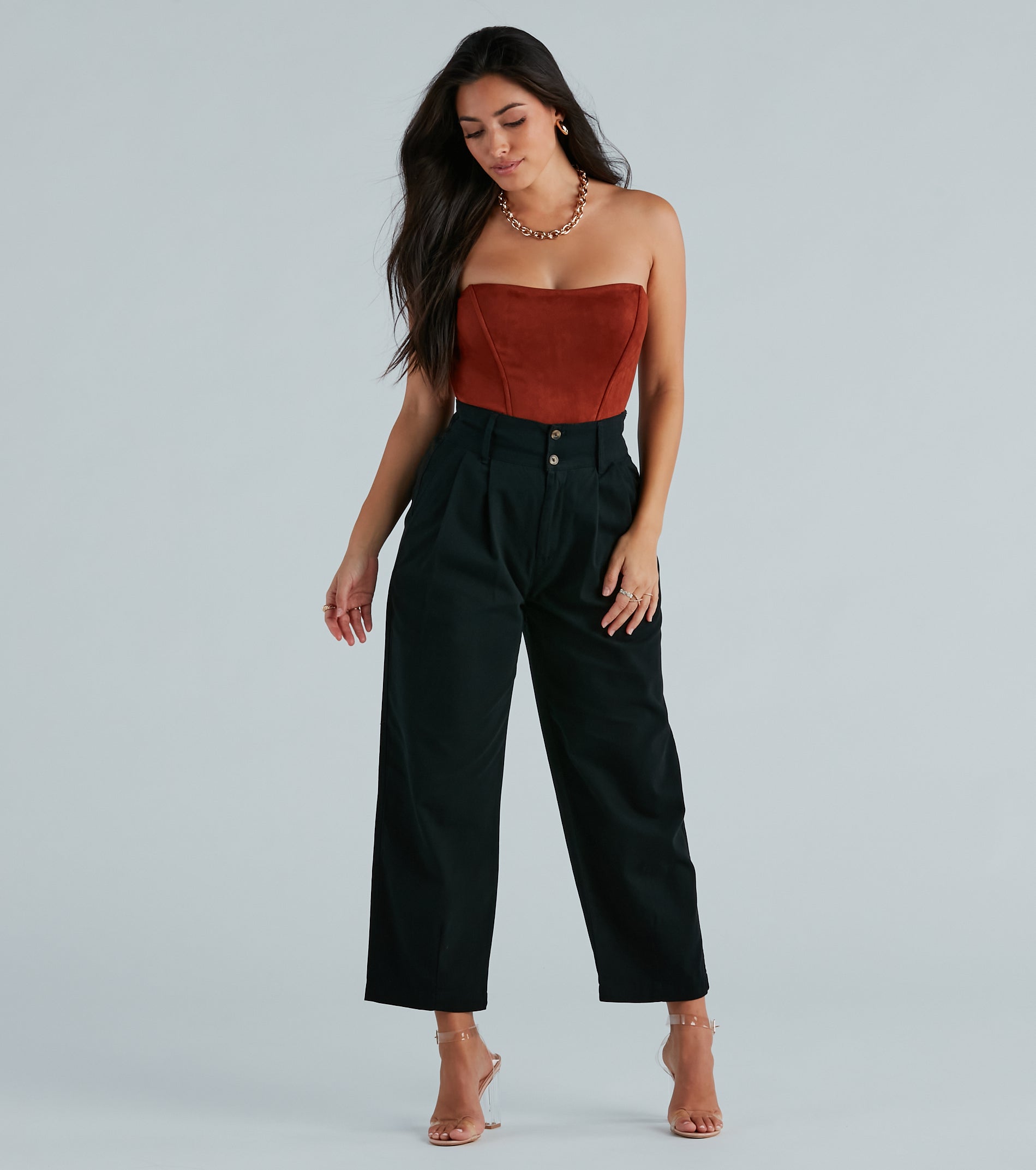 Premium Effortless Ease Wide-Leg Canvas Pants