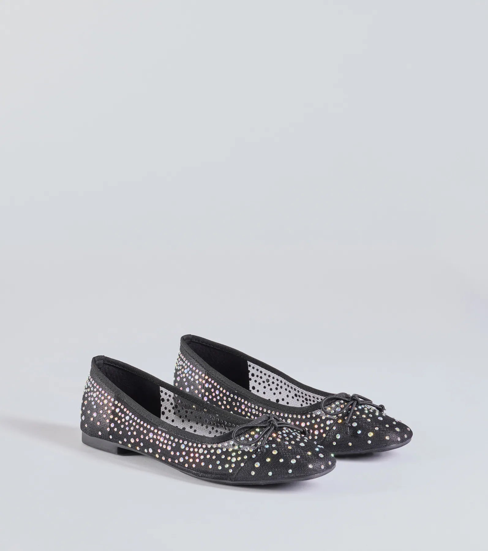 Ultimate Chic Charm Rhinestone Bow Ballet Flats