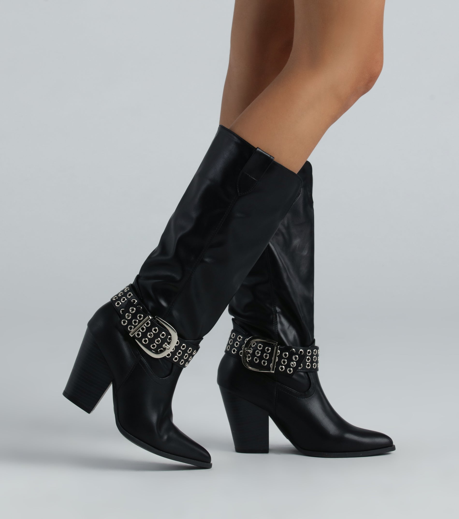 Premium Western Buckle Boots - Ultimate Style Statement