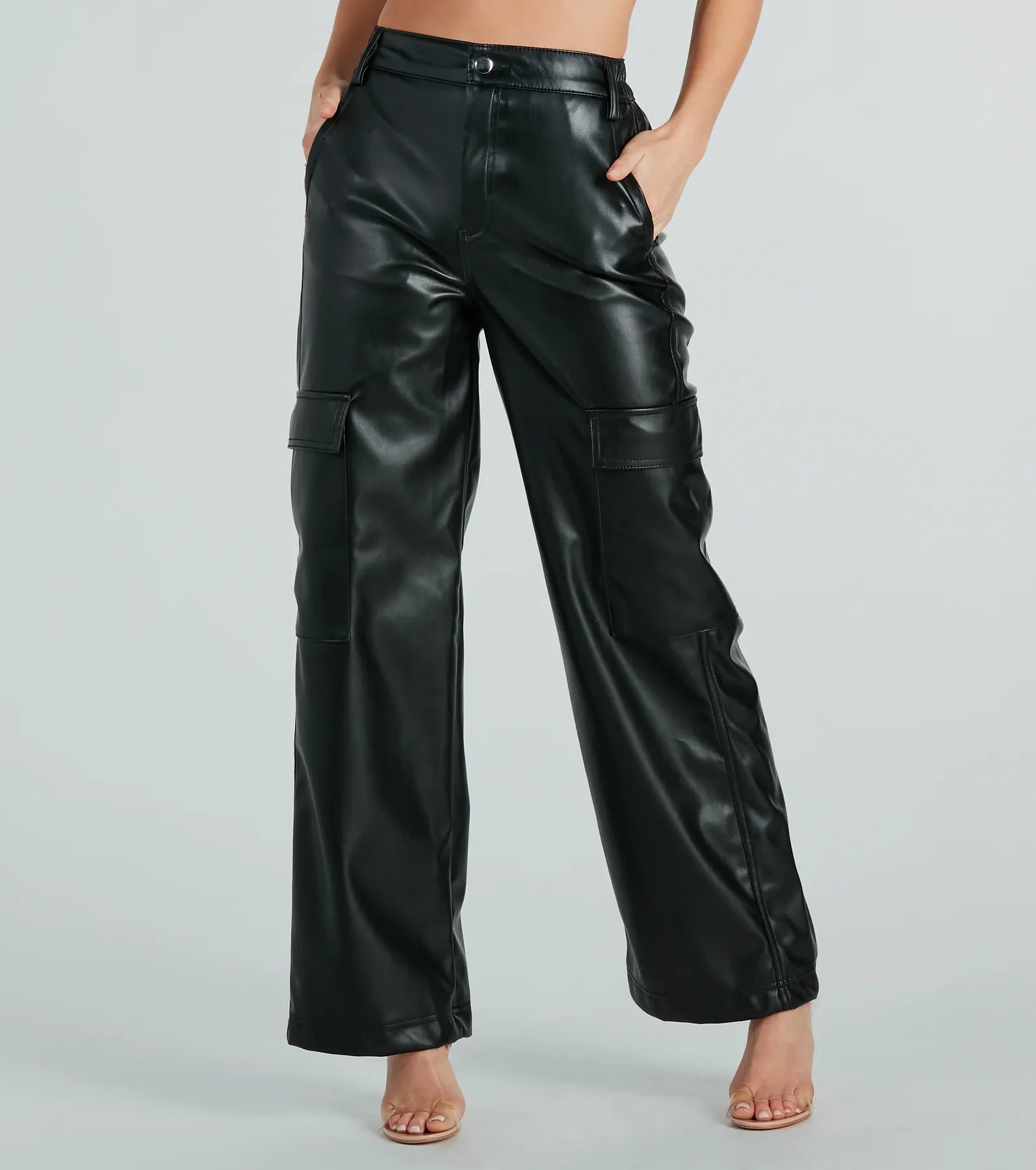 Premium Faux Leather Wide-Leg Pants - Ultimate Style Upgrade