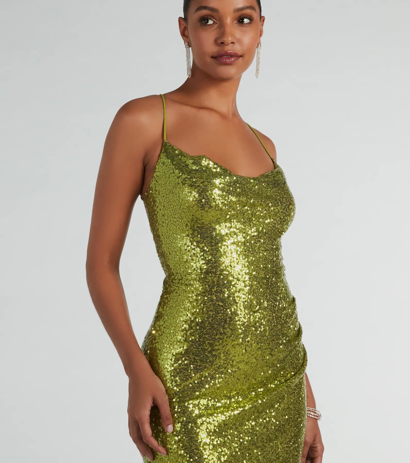 Premium Jennifer Strappy Back Sequin Evening Gown