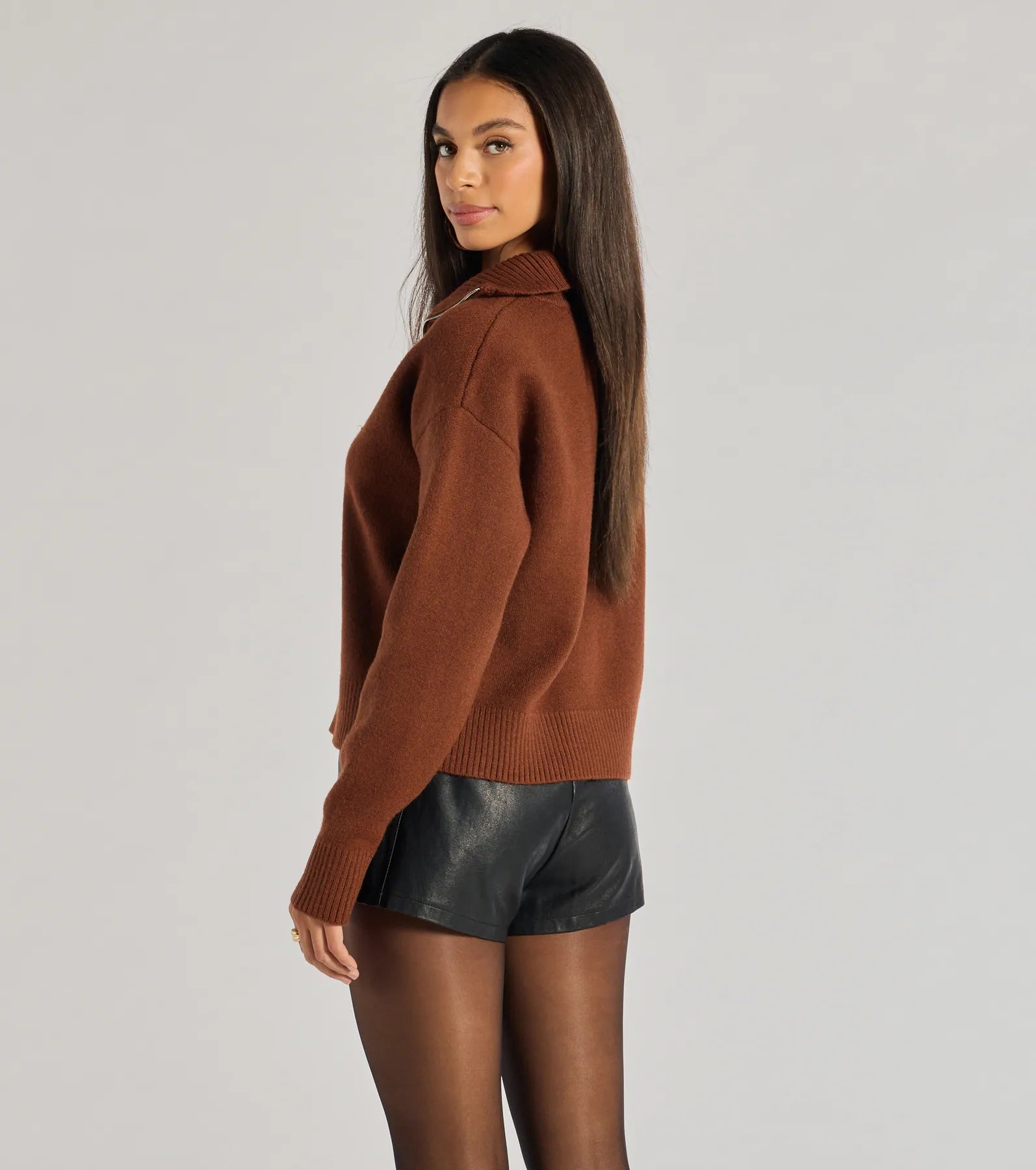 Premium Cozy Ribbed Knit Pullover - Oversized Fit