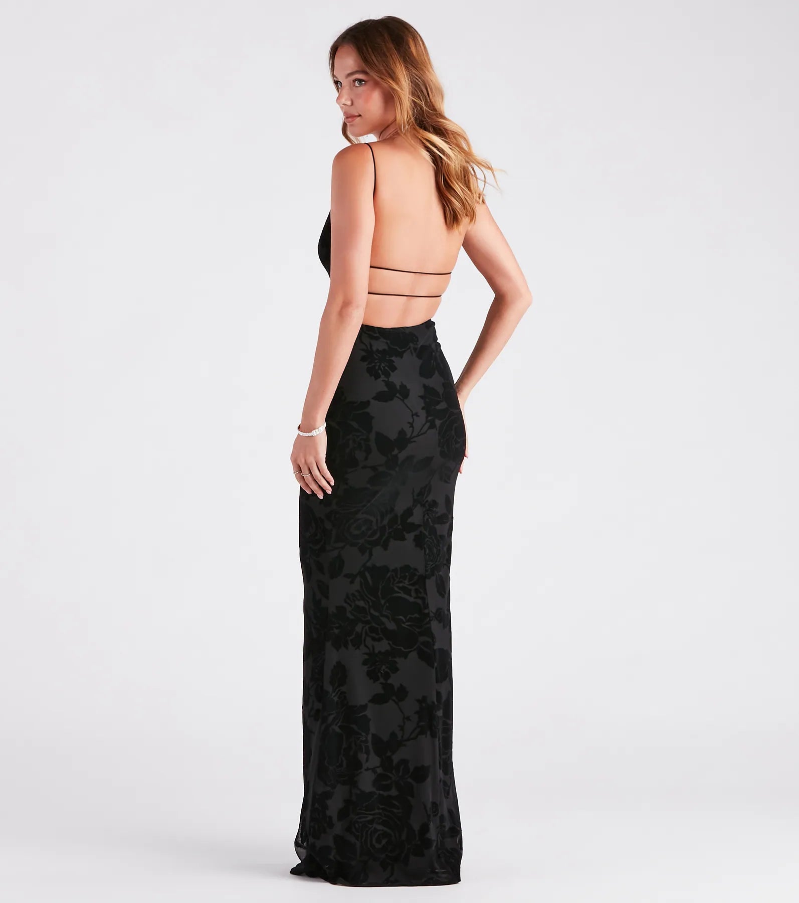 Premium Ramona Velvet Rose Mermaid Gown - Ultimate Formal Elegance