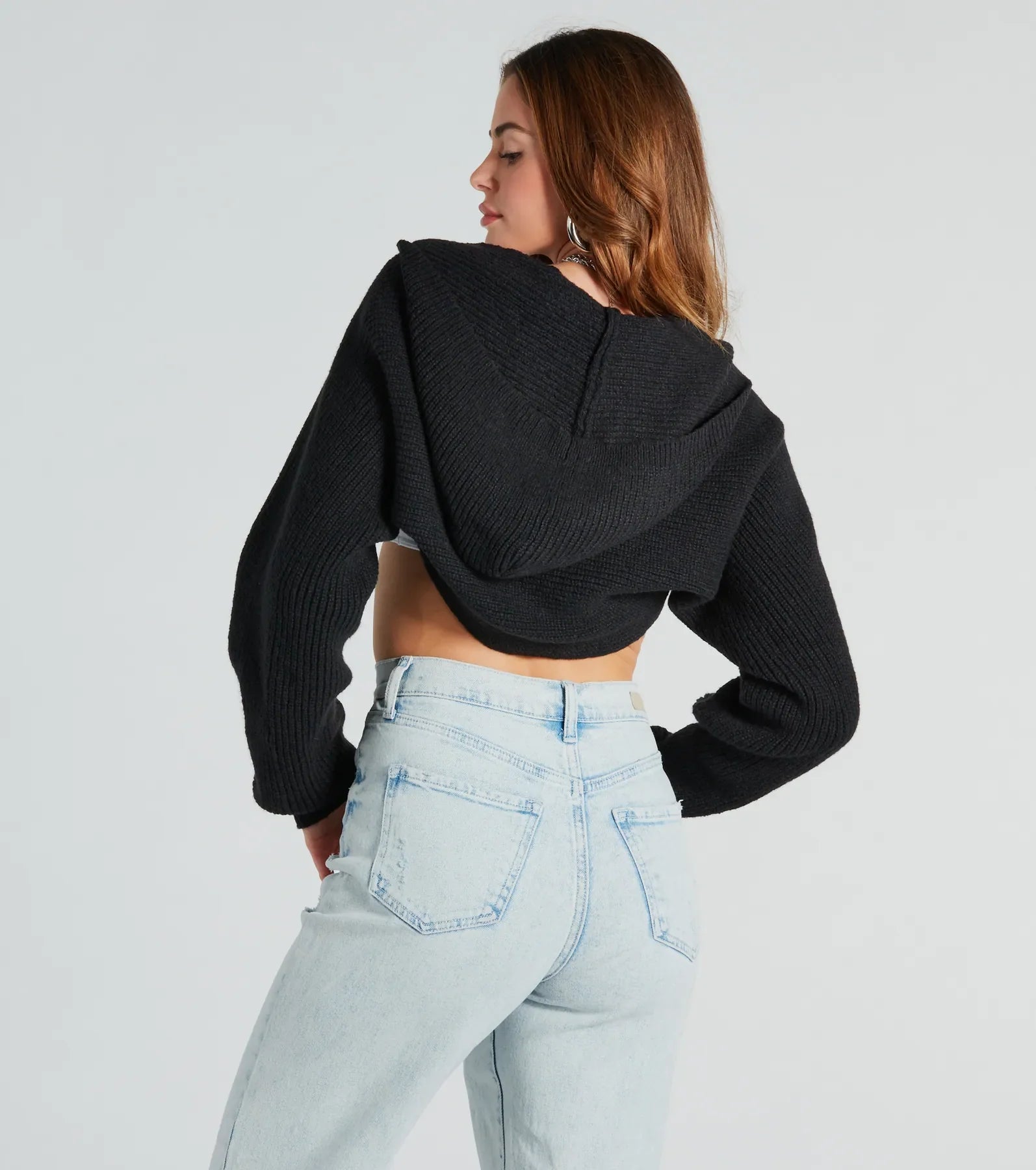 Ultimate Comfy Knit Hoodie Bolero - Stylish & Stretchy