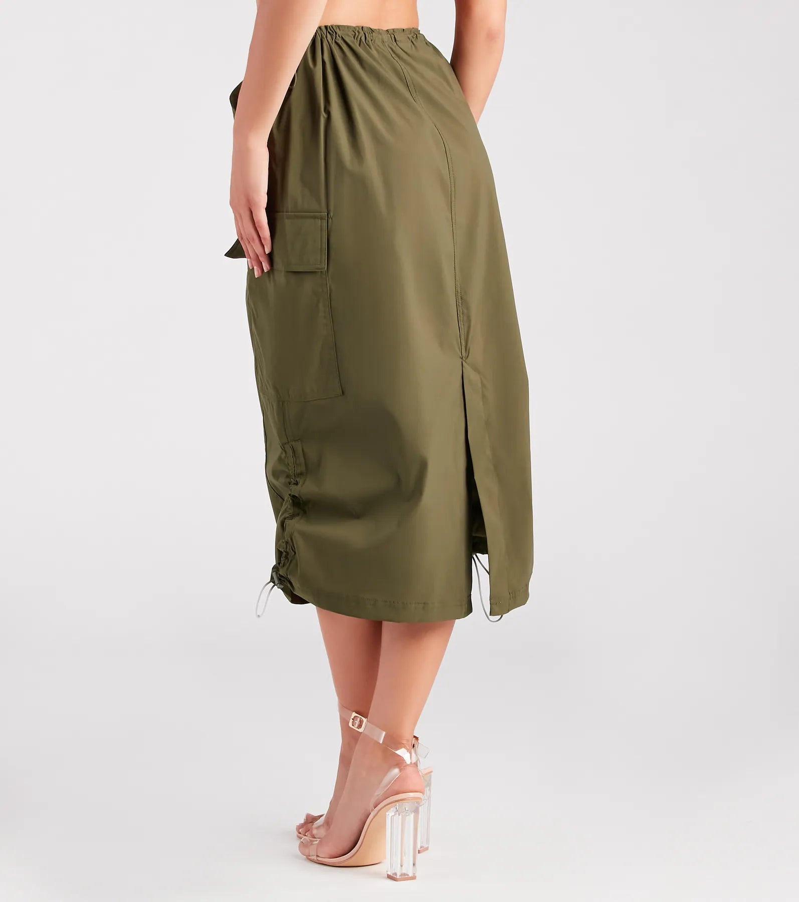 Ultimate Trendsetter Nylon Parachute Midi Skirt - Premium Style Upgrade