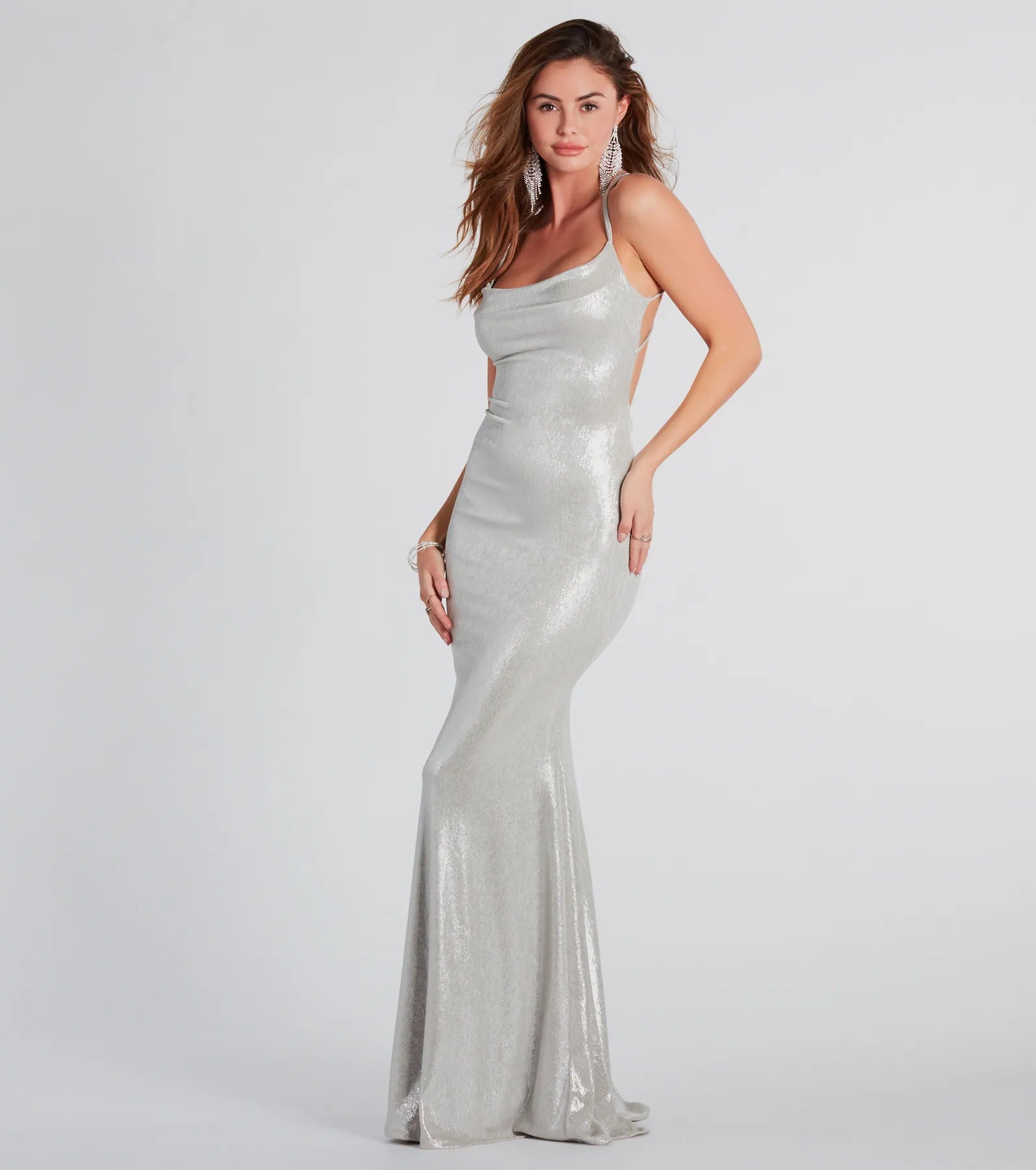 Premium Kate Metallic Open-Back Mermaid Gown