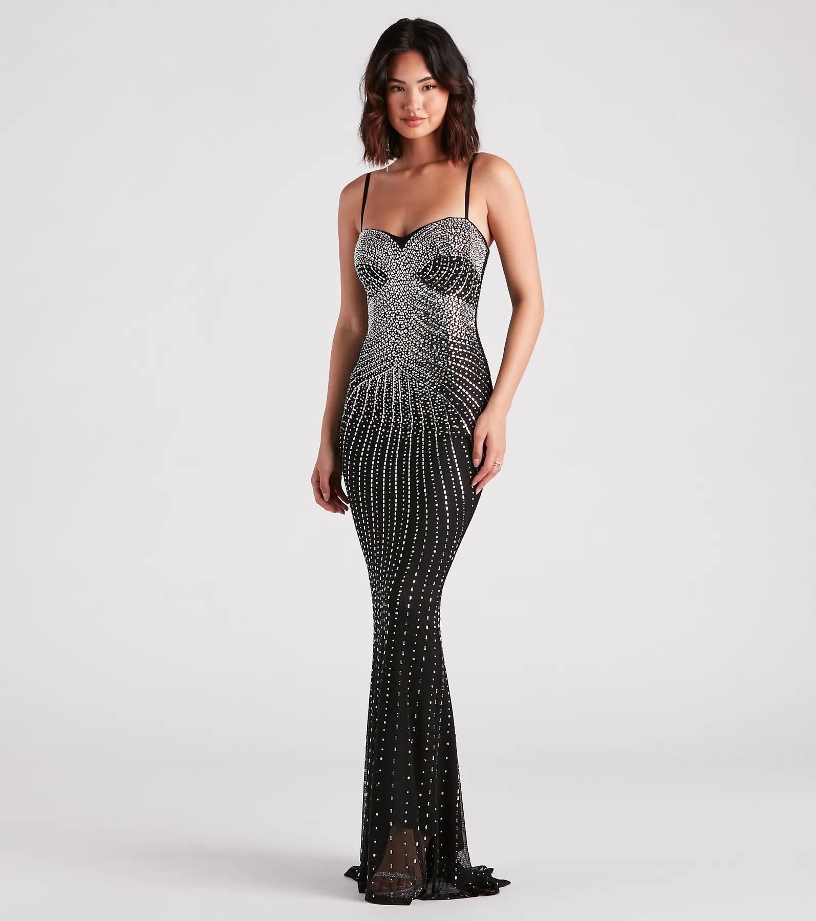 Ultimate Glamour: Tori Rhinestone Mermaid Evening Gown