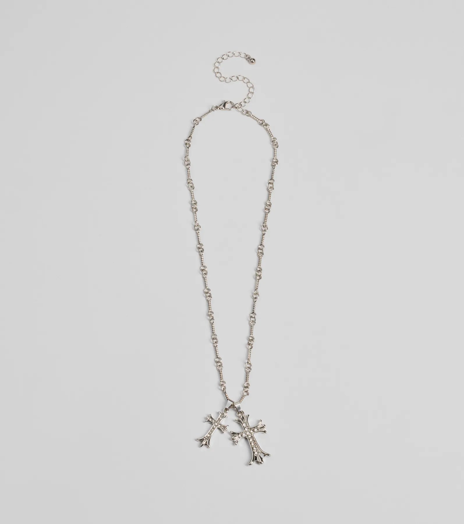 Premium Graceful Radiance Rhinestone Cross Pendant Necklace