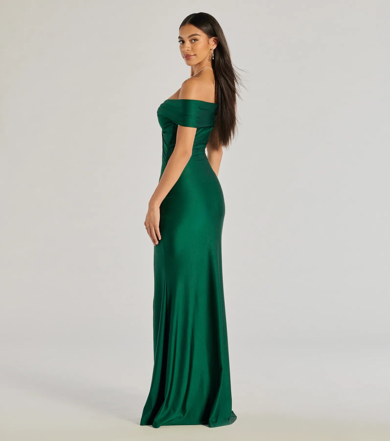 Premium Steff Off-The-Shoulder Mermaid Slit Formal Dress - Ultimate Elegance