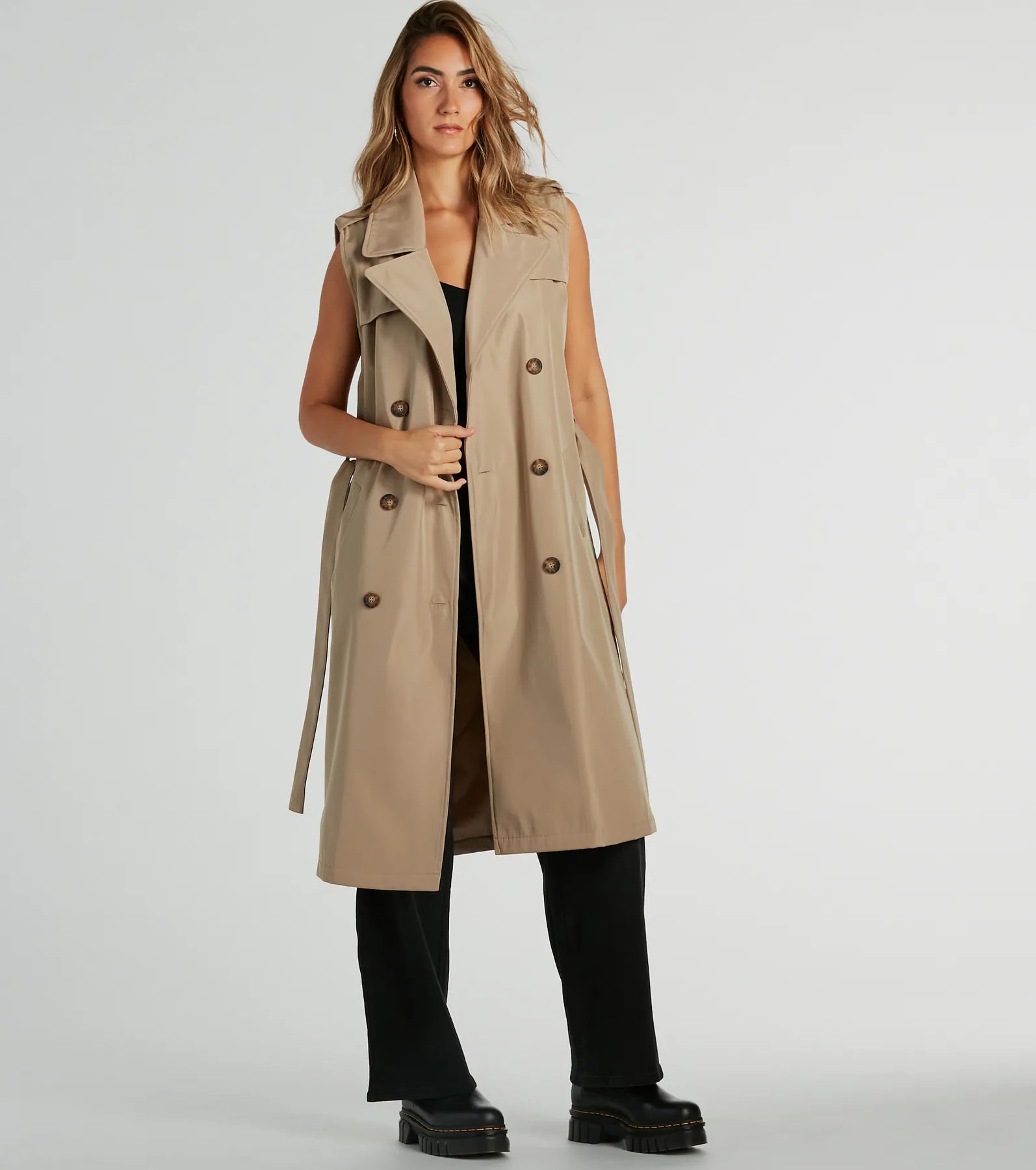 Premium Nylon Belted Trench Vest - Ultimate City-Chic Style