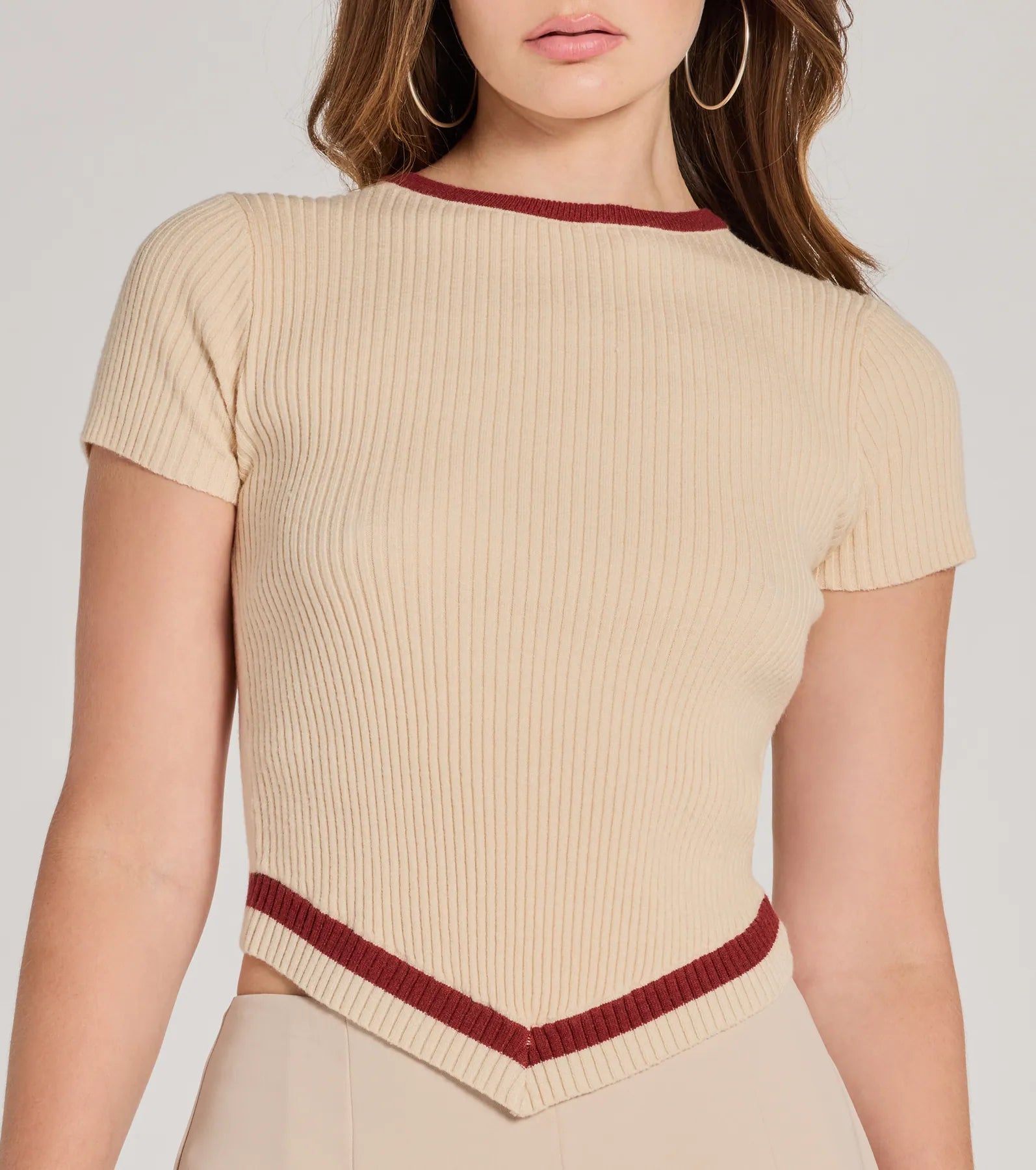 Ultimate Preppy Striped Crop Top - Casual & Chic