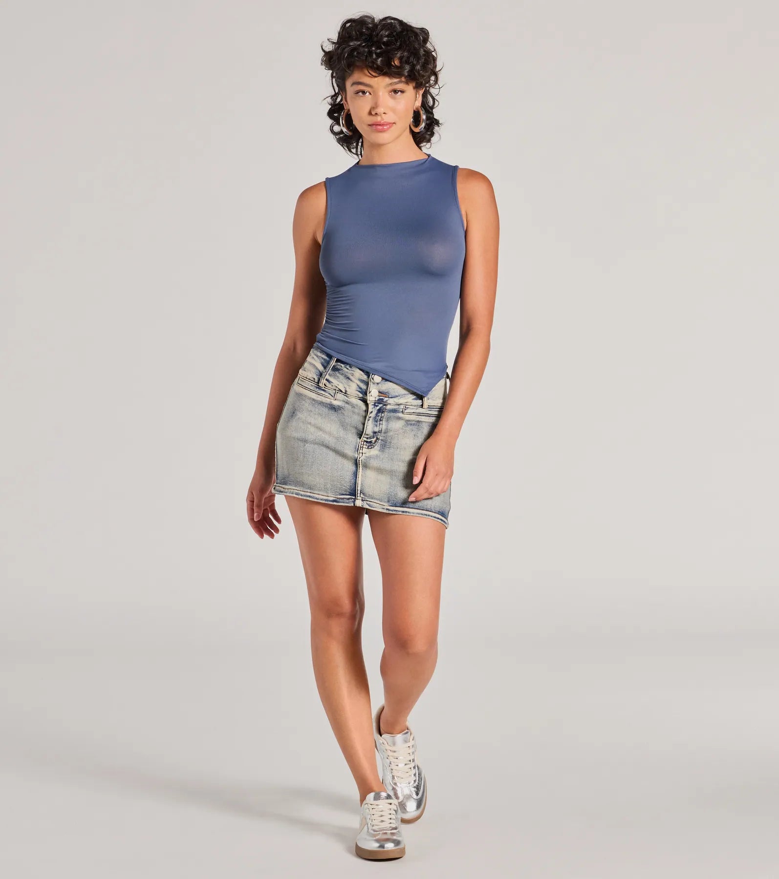 Ultimate Chic Sleeveless Mock Neck Crop Top