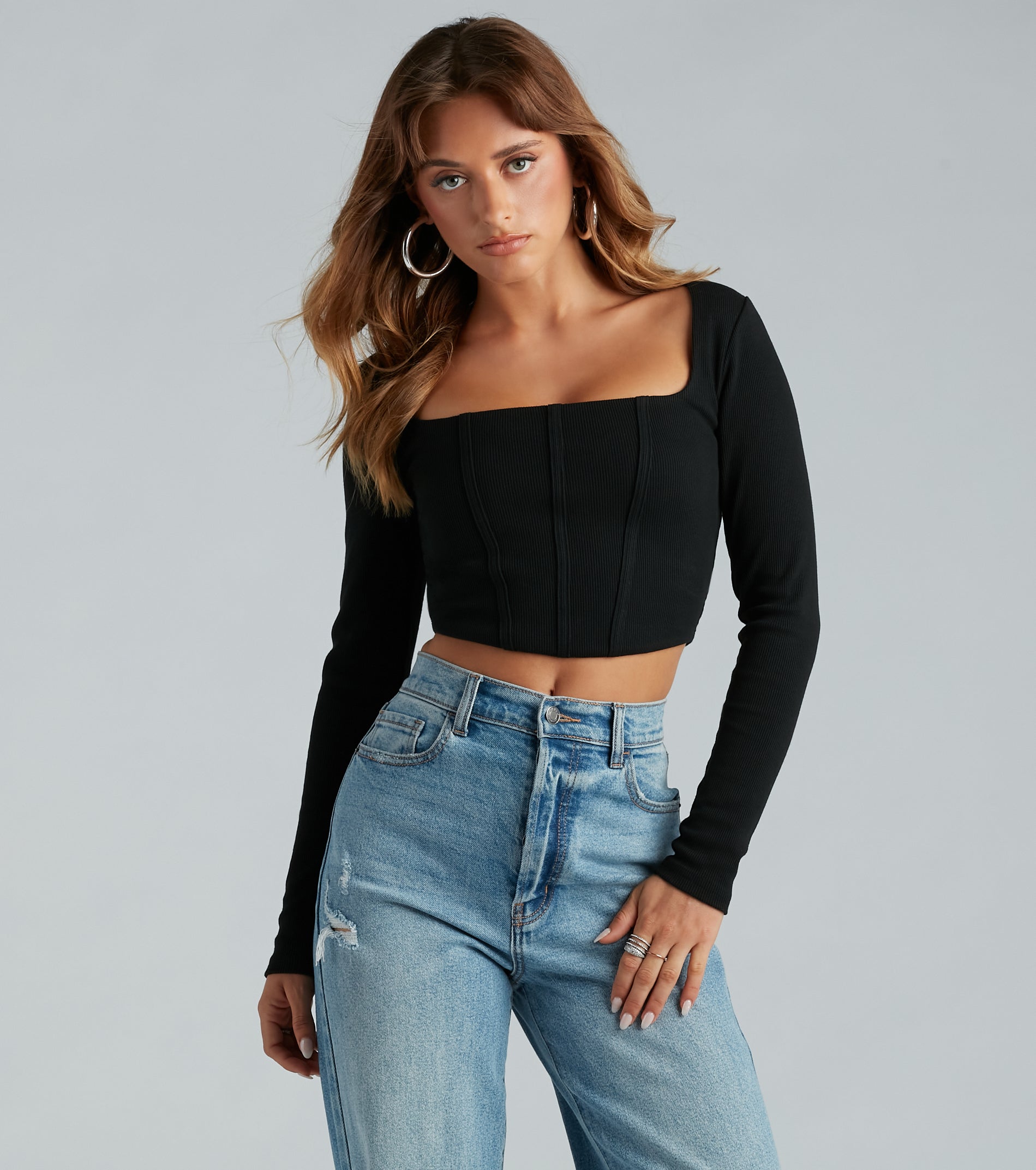 Ultimate Rib Knit Corset Crop Top - Elevate Your Style