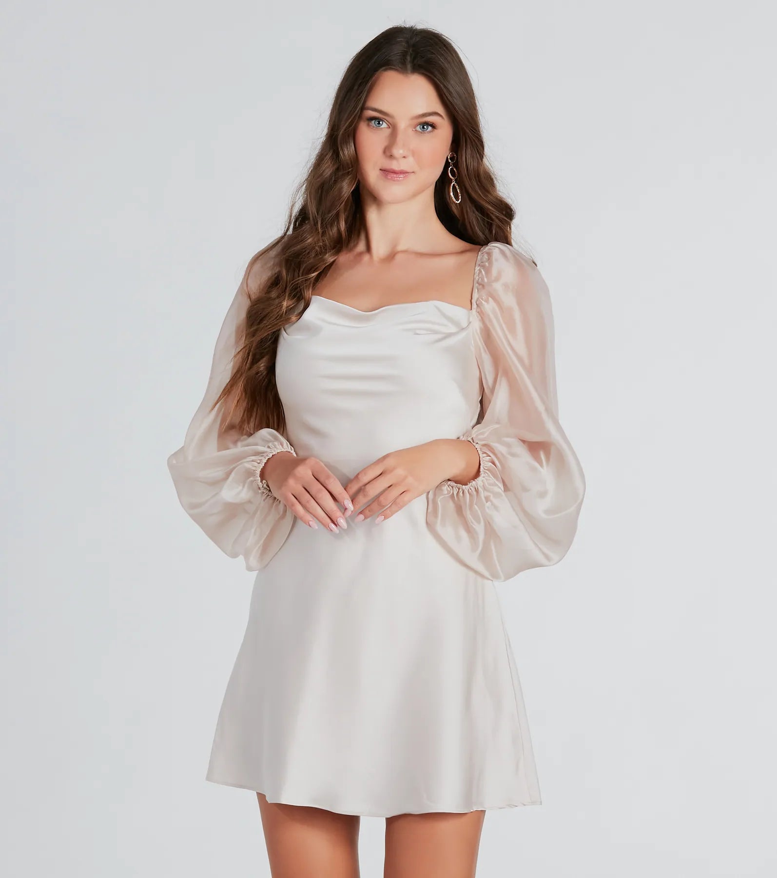 Ultimate Sassy Icon Satin A-Line Mini Dress