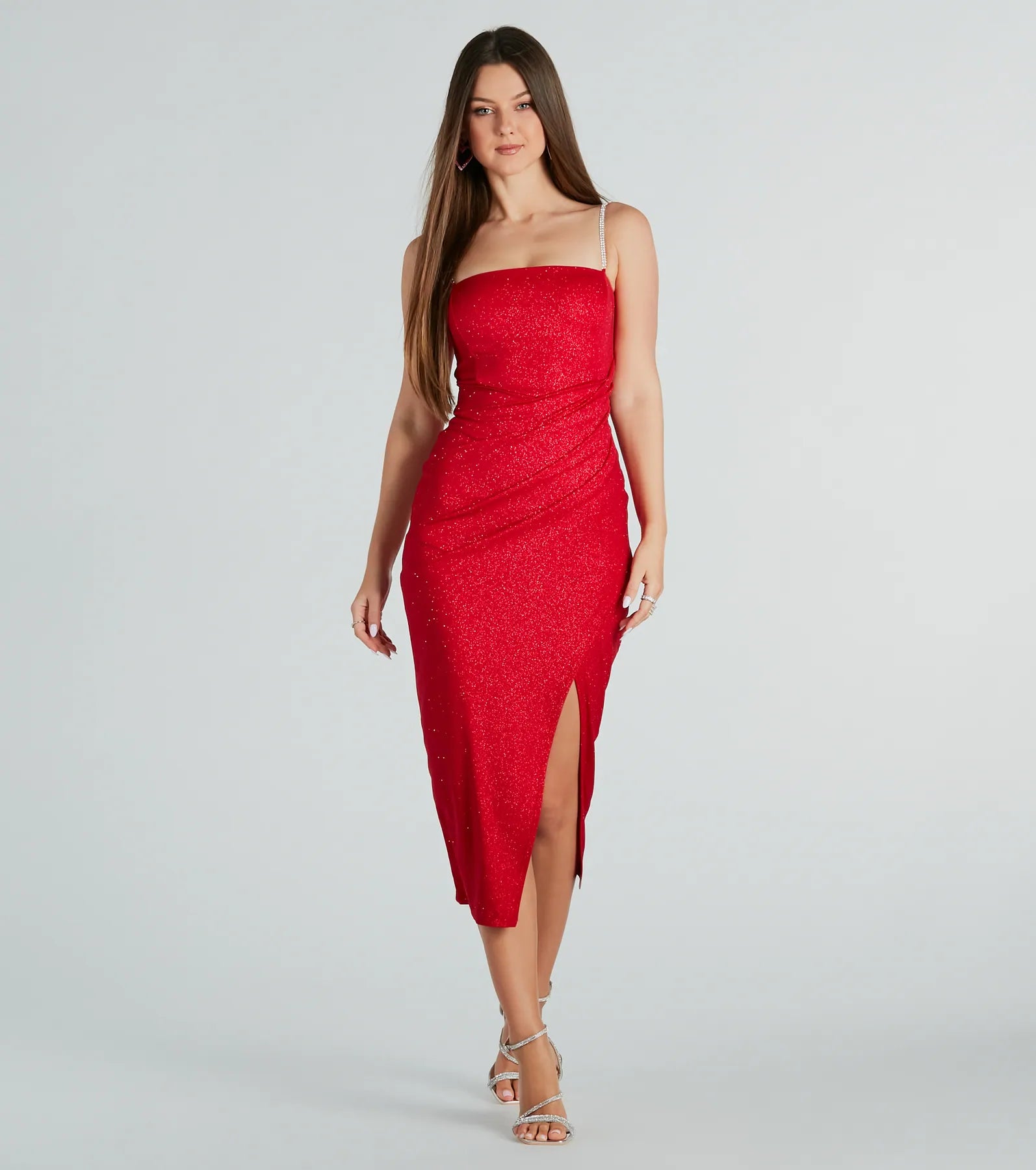 Premium Marlie Glitter Rhinestone Party Dress