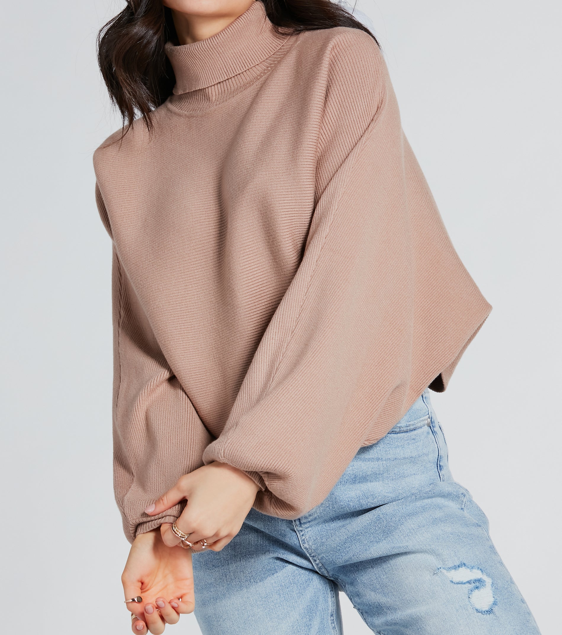 Ultimate Cozy Vibes Turtleneck Cropped Sweater
