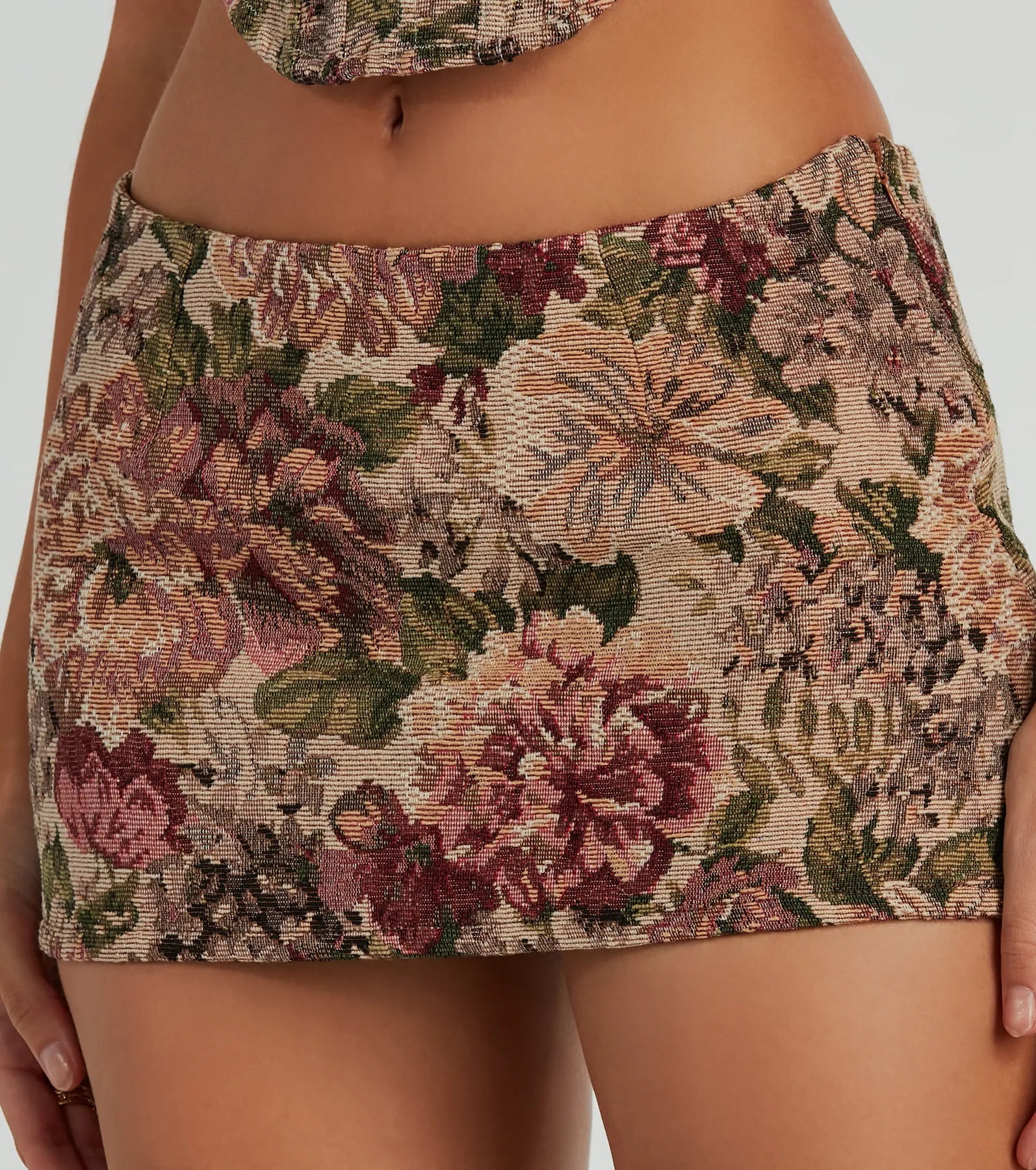 Premium Floral Tapestry Micro Mini Skort - Ultimate Style Statement