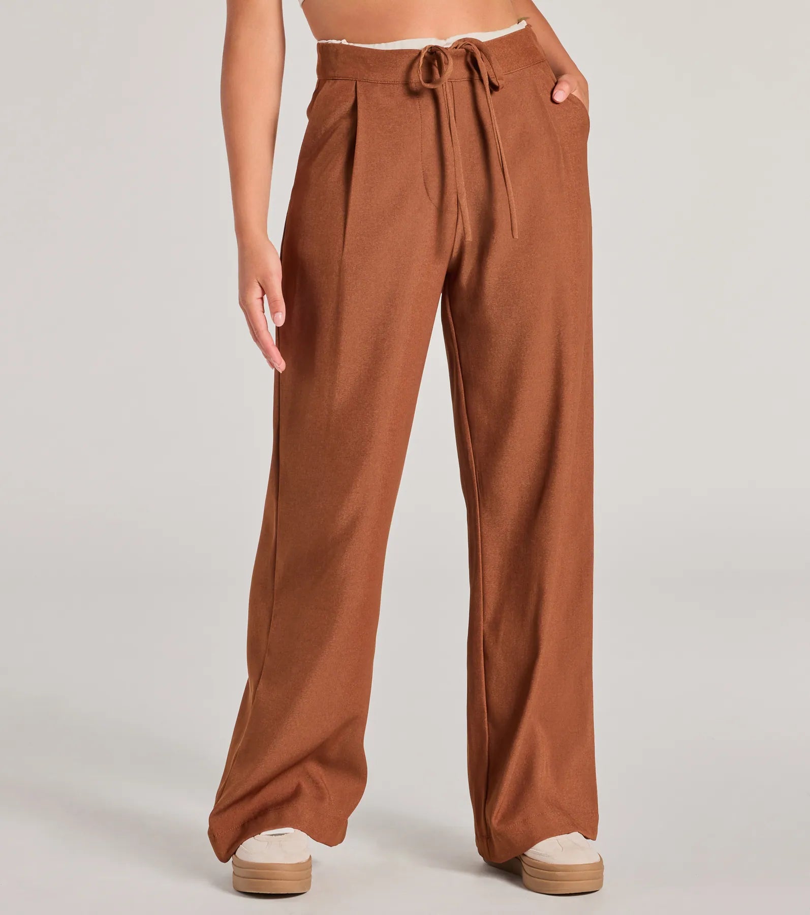 Premium Contrast Waist Trouser Pants - Ultimate Casual Style