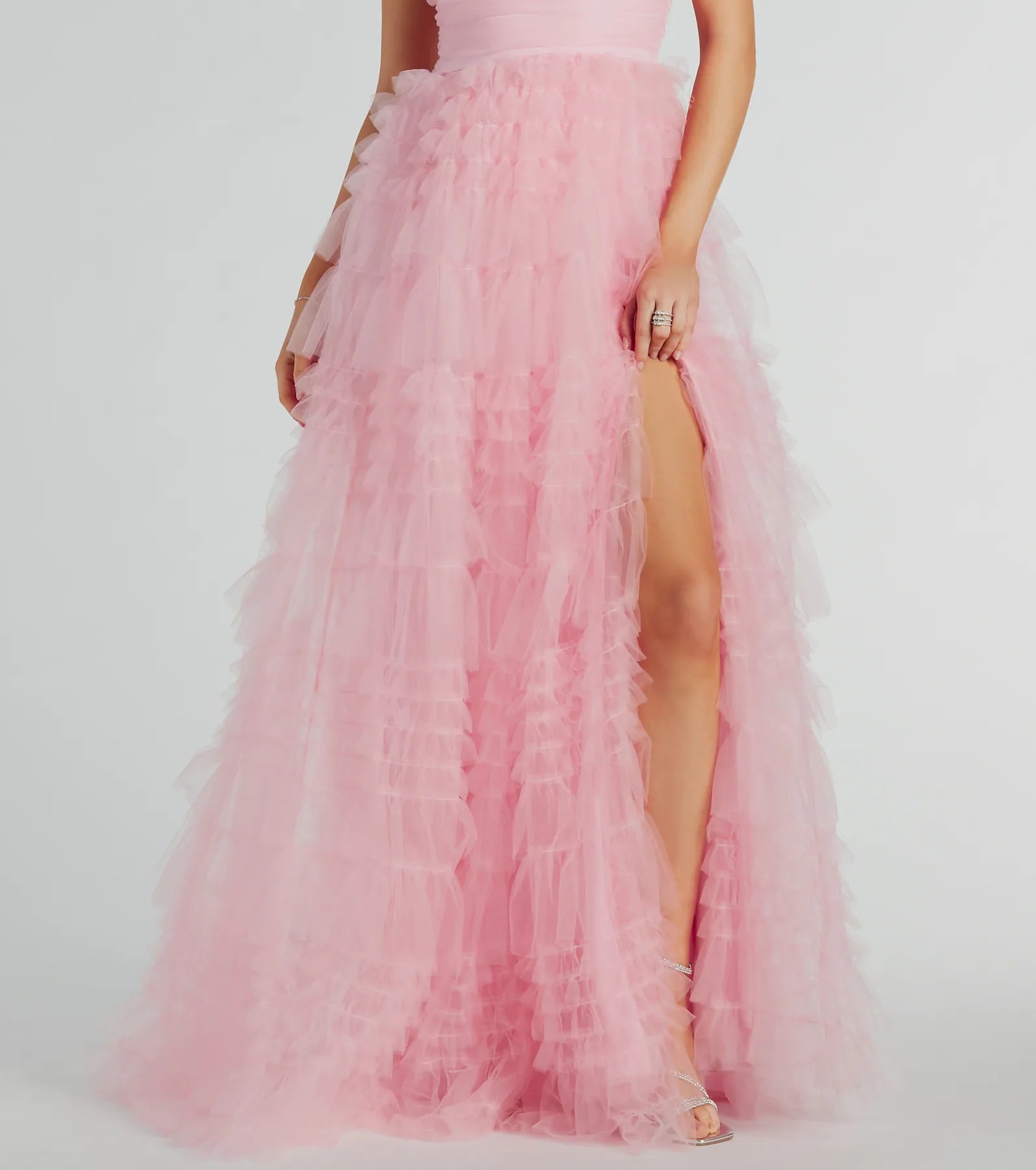 Roxanna Premium Tulle Ruffle A-Line Ball Gown