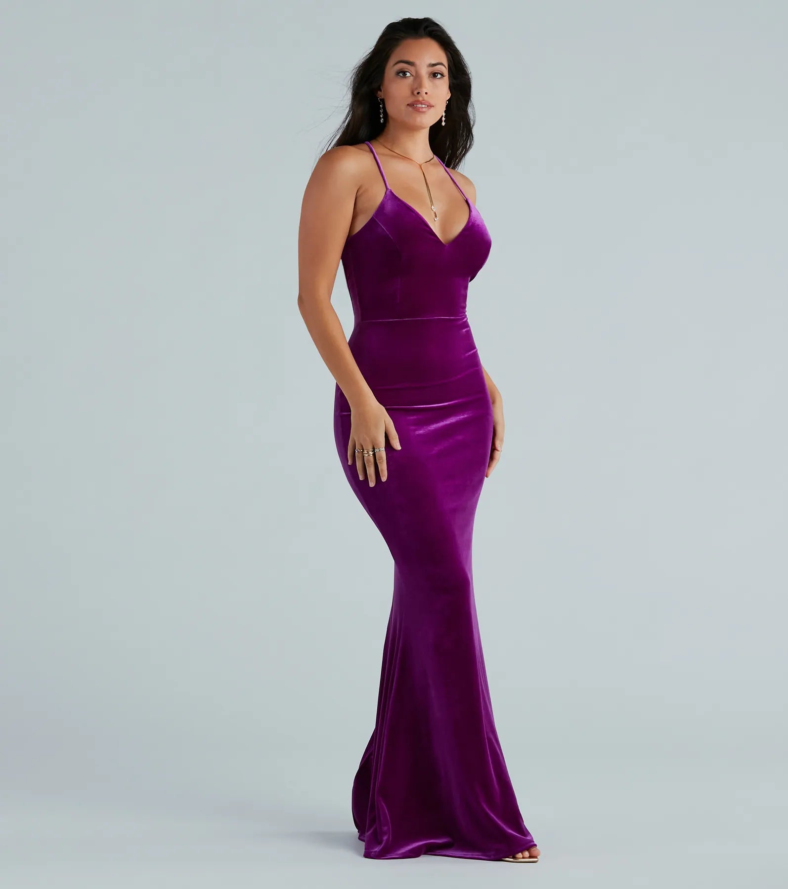 Premium Velvet Mermaid Gown - Kristine Elegance