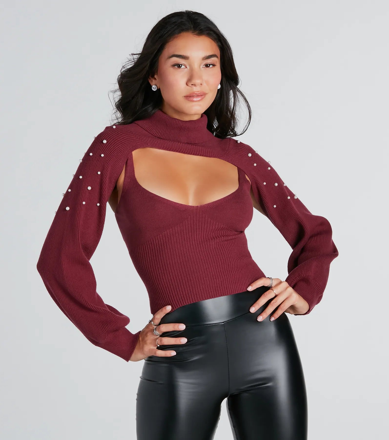 Ultimate Chic Pearl Embellished Sweater Topper