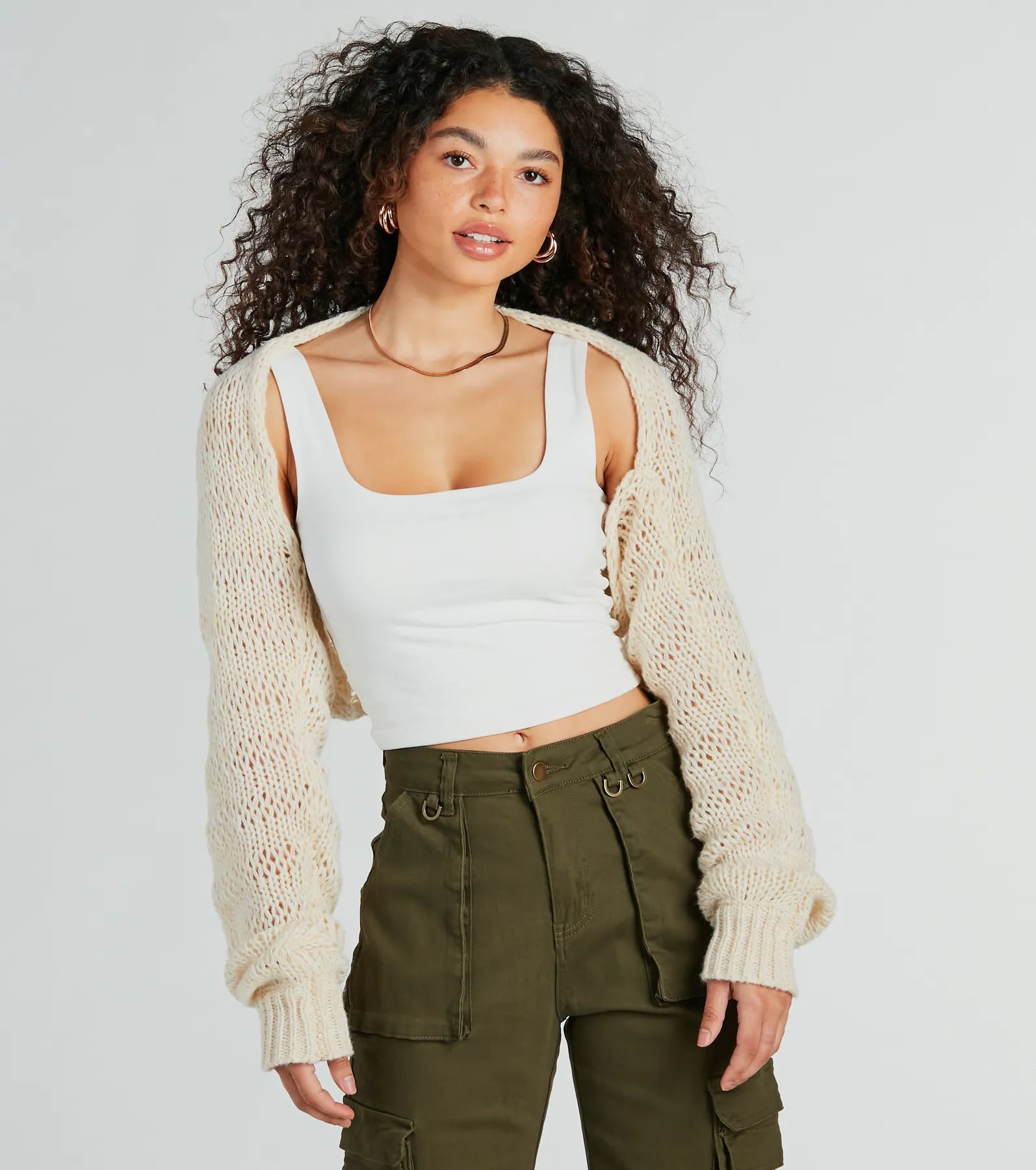 Ultimate Casual Long Sleeve Open-Knit Bolero – Your Everyday Essential