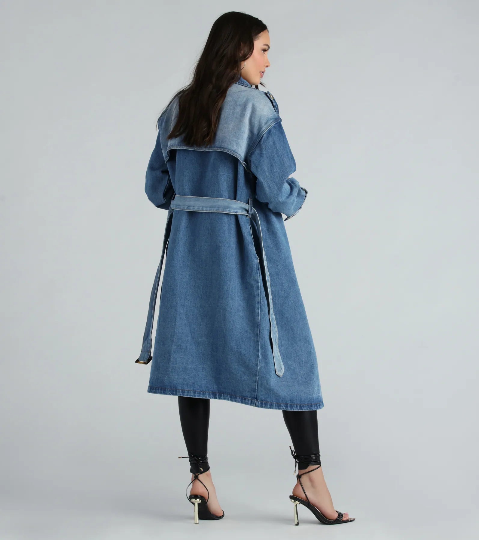 Premium Denim Trench Coat - Ultimate Casual Chic Style