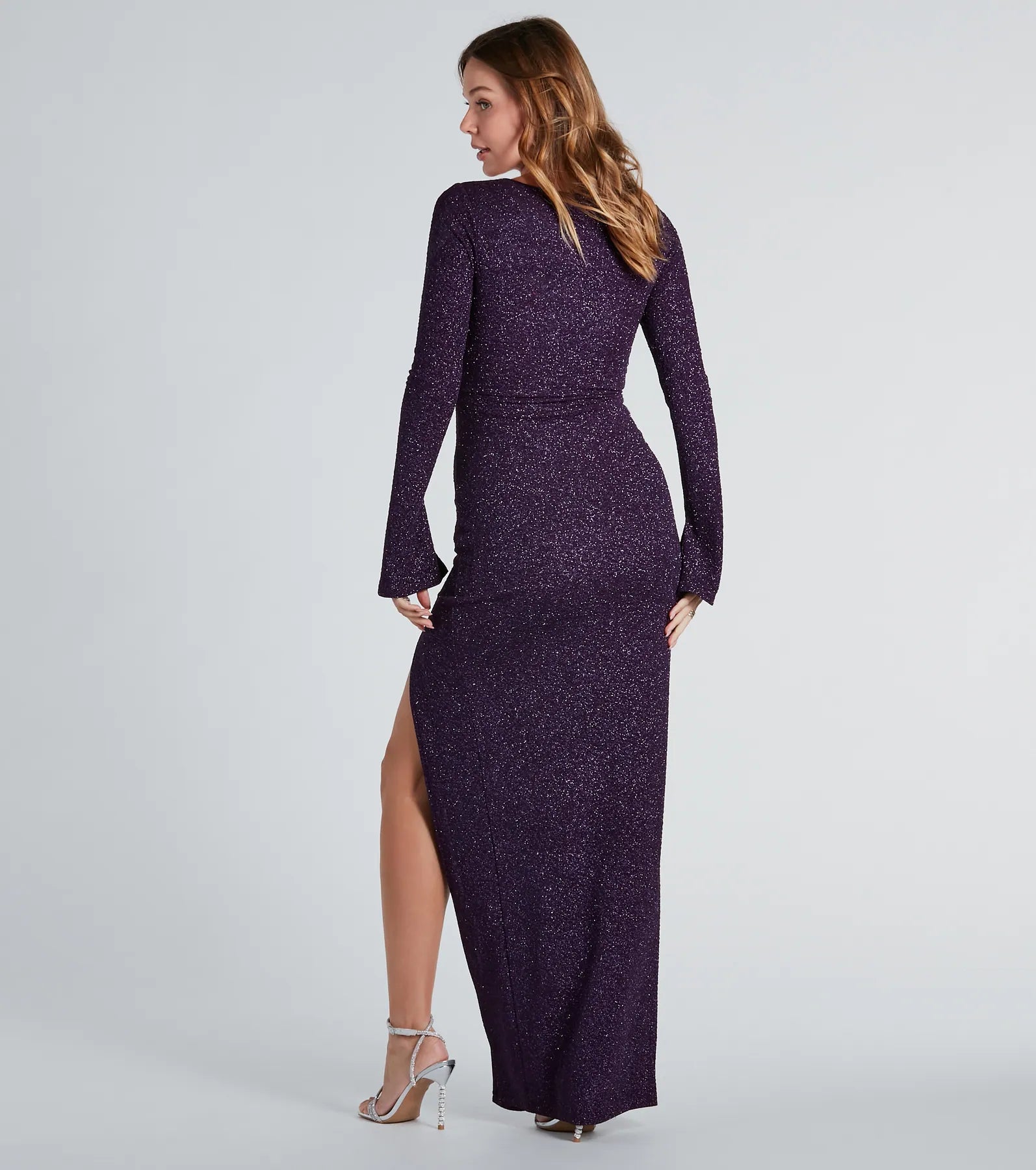 Jess Ultimate Glitter Formal Dress with Slit