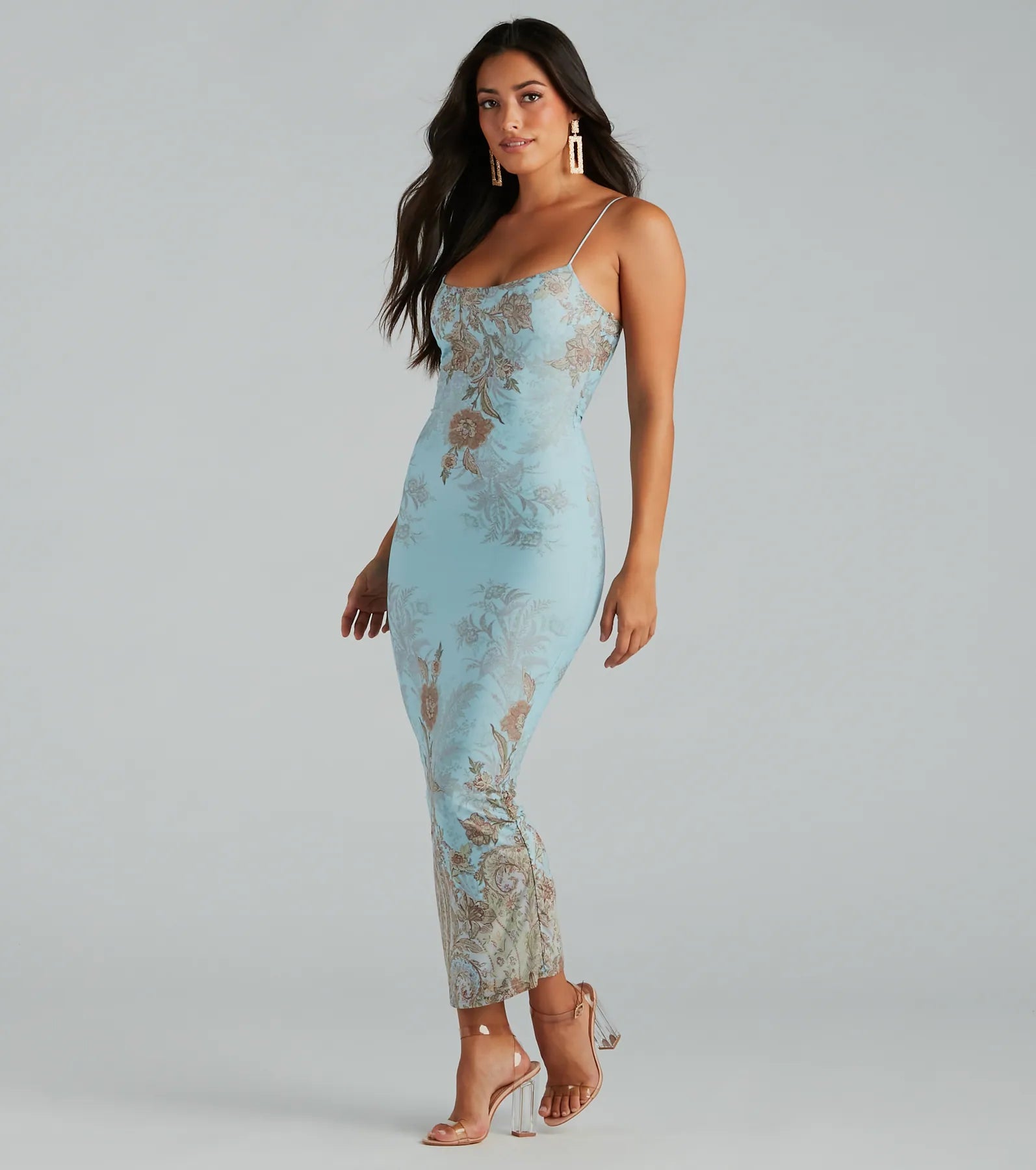 Premium Floral Mesh Maxi Dress - Ultimate Saint Tropez Style