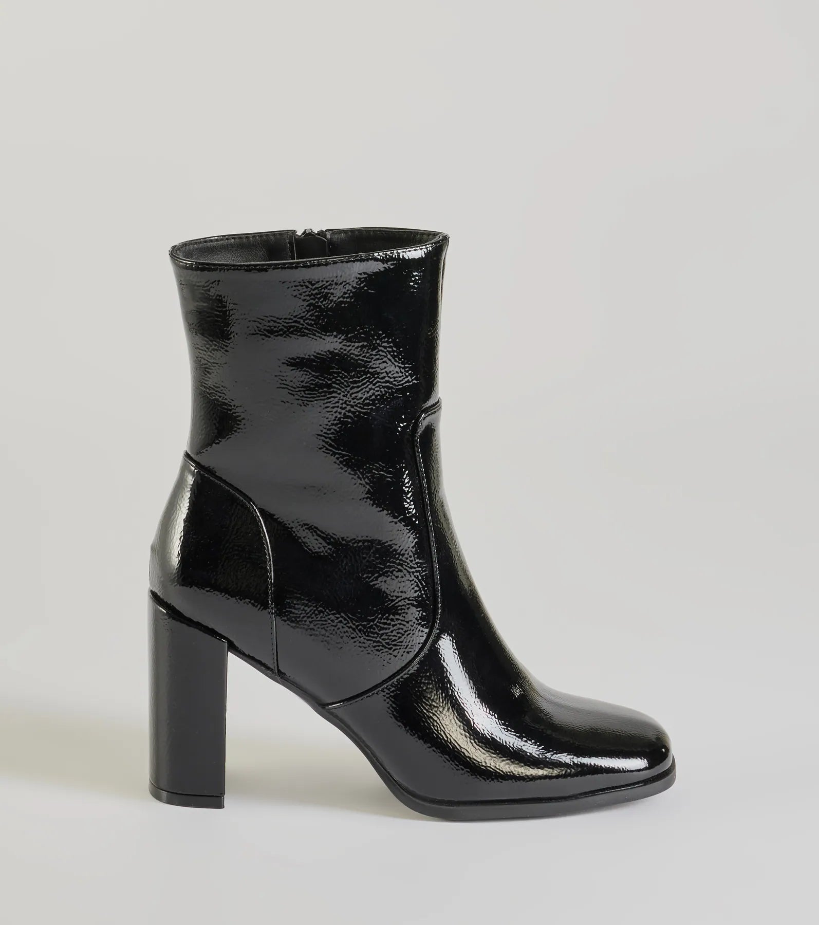 Ultimate Bold Baddie Faux Patent Leather Booties