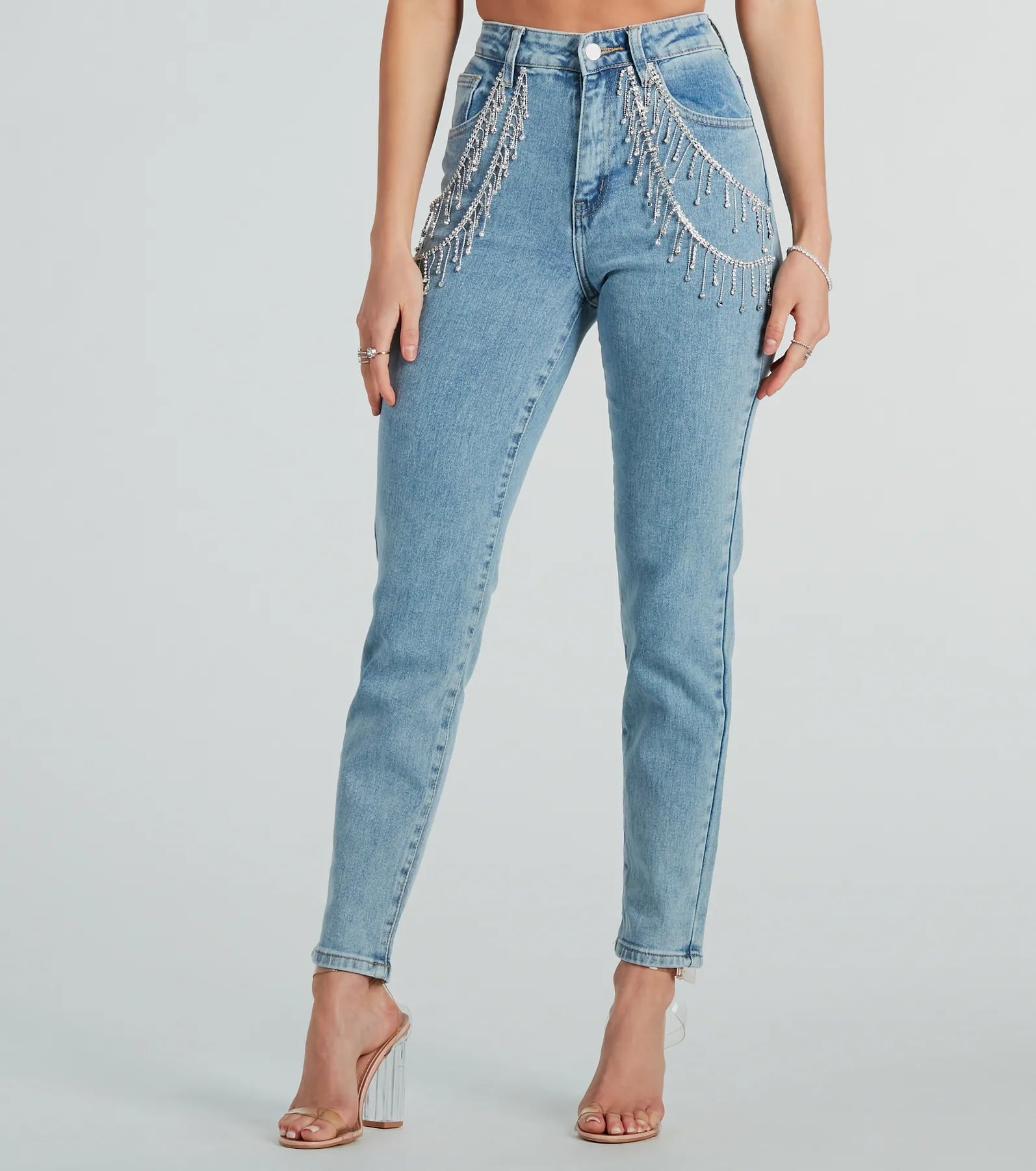 Ultimate Glam Rhinestone Skinny Jeans - Big Time Sparkle Edition