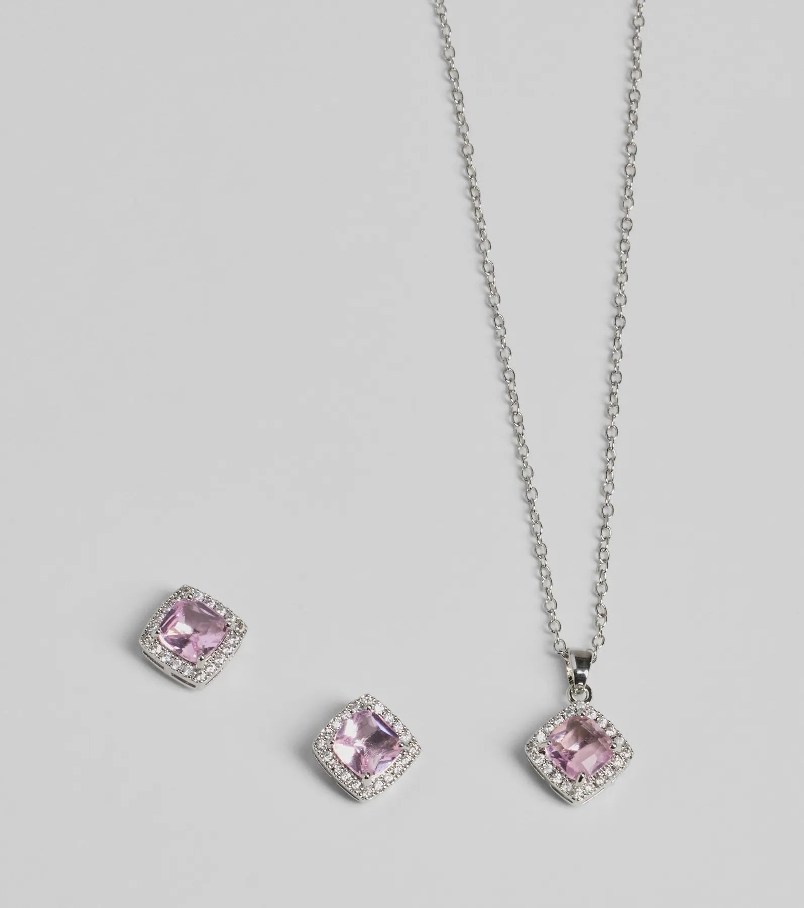 Premium Dazzling Dainty Cubic Zirconia Jewelry Set