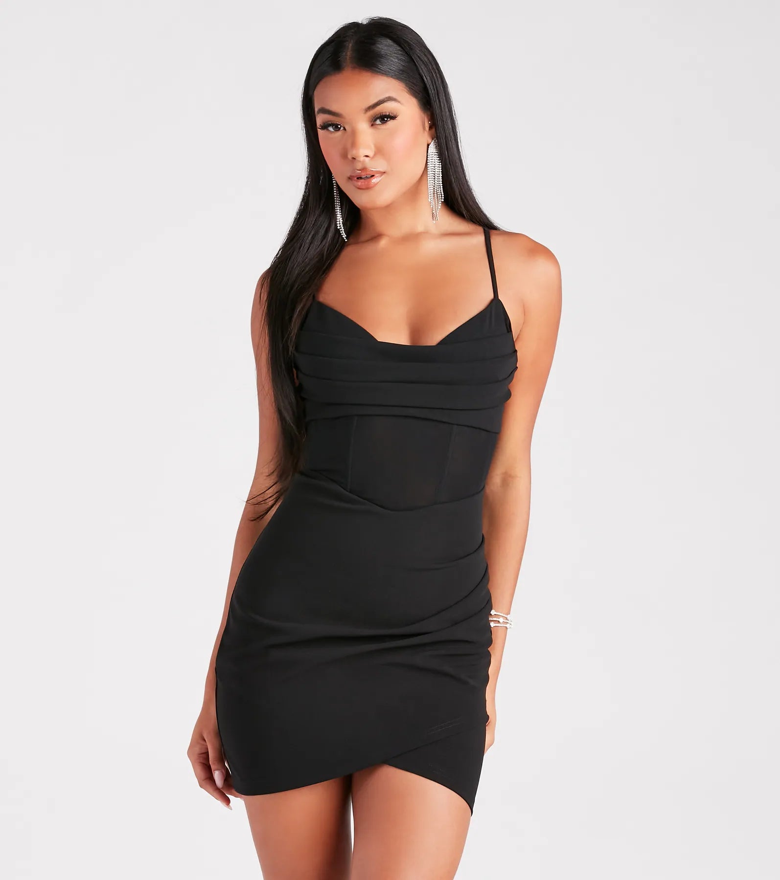 Ultimate Bold Crepe Wrap Dress - Femme Bodycon Style