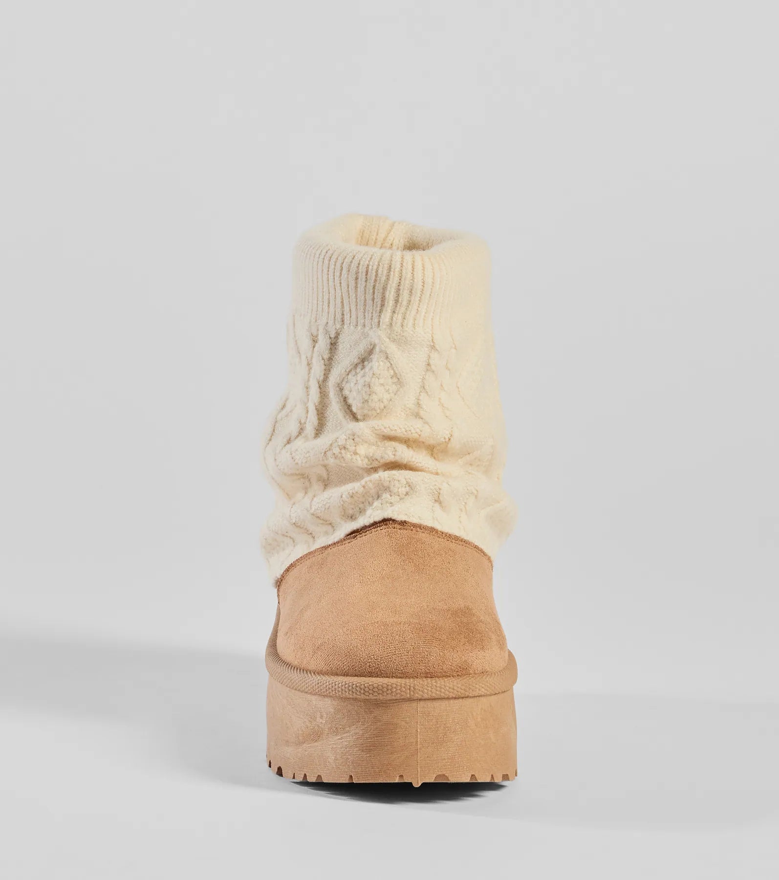 Premium Cozy Vibes Cable Knit Platform Slippers - Ultimate Comfort